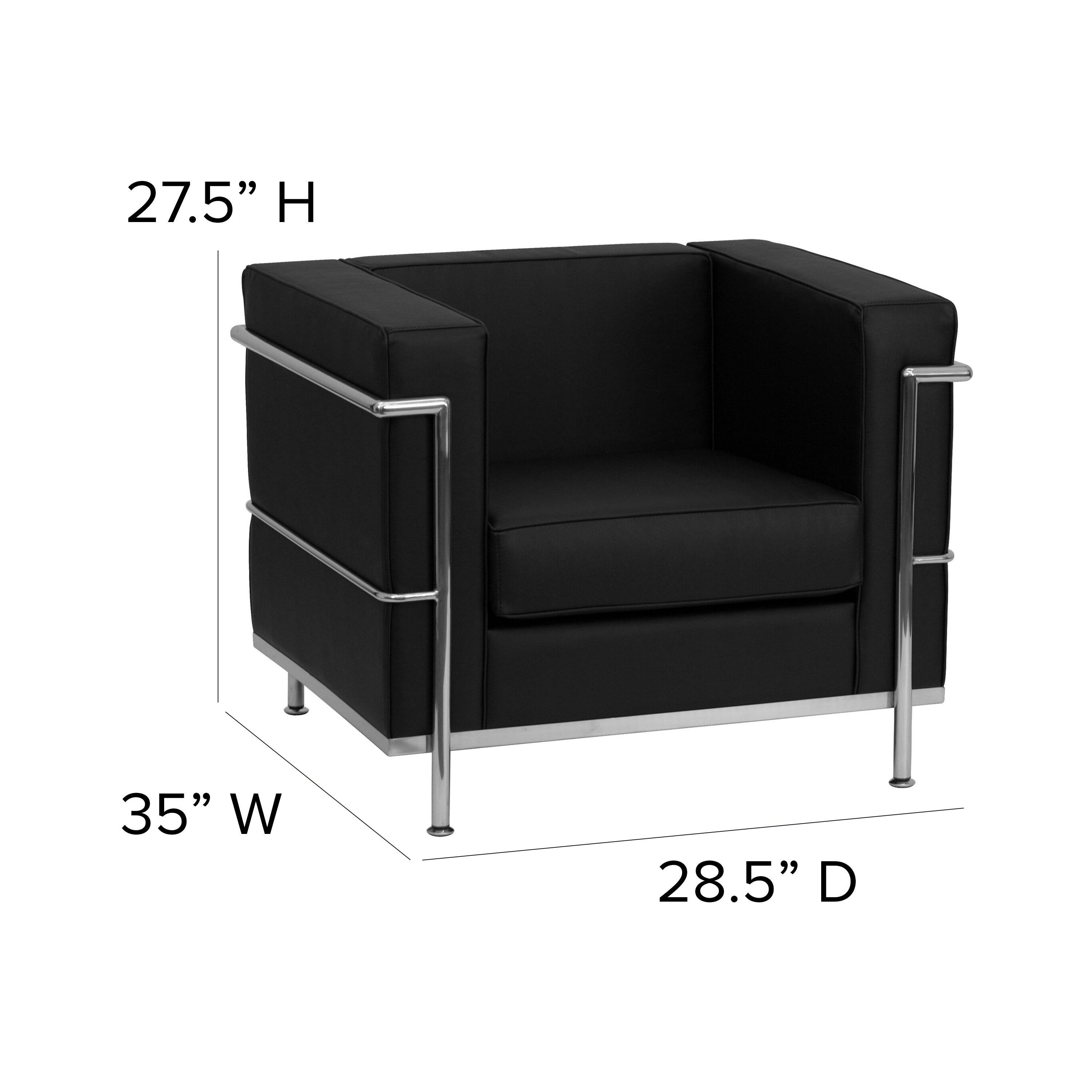 Hercules Regal Series Contemporary LeatherSoft Chair with Encasing Frame-Reception Chair-Flash Furniture-Wall2Wall Furnishings