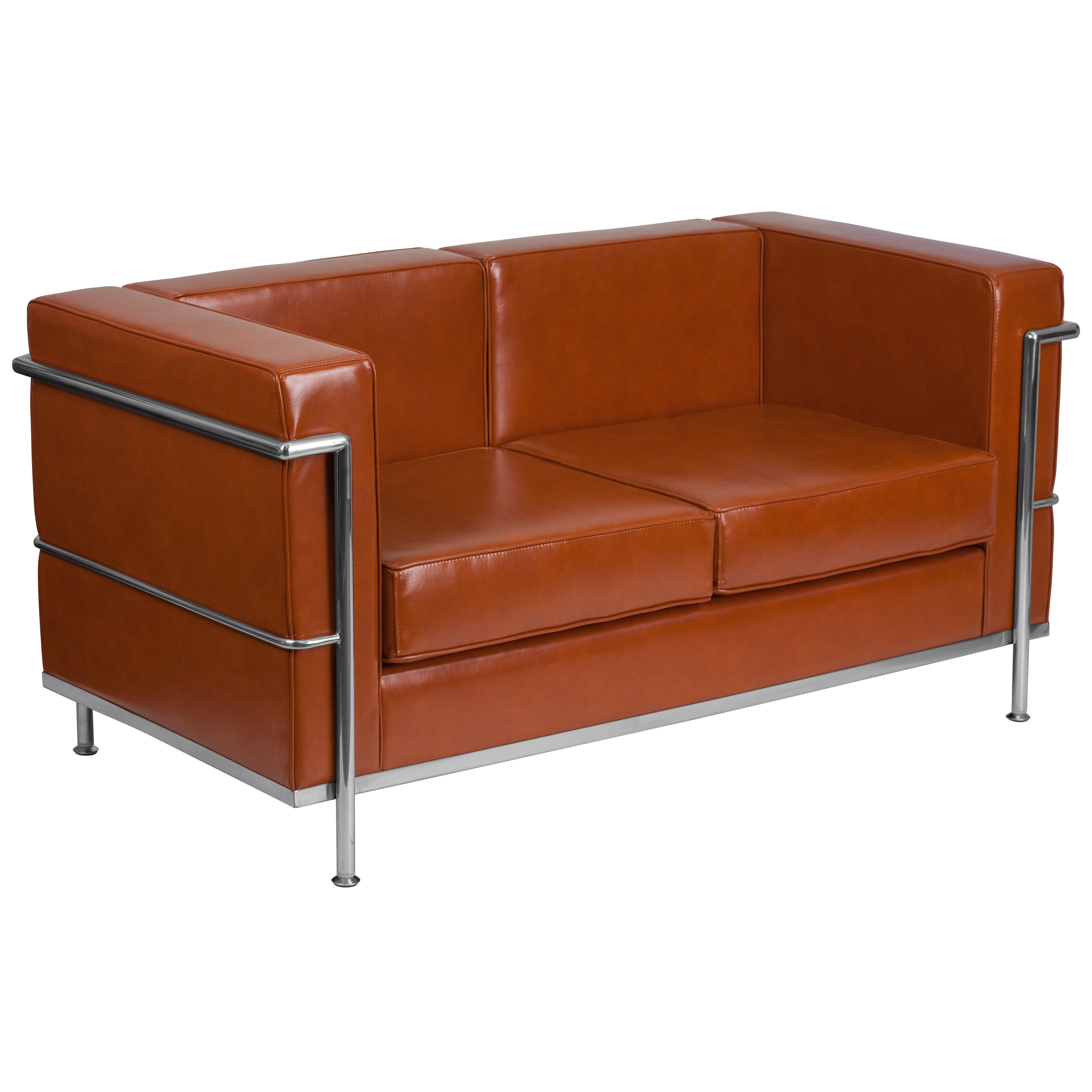 Hercules Regal Series Contemporary LeatherSoft Loveseat with Encasing Frame-Reception Loveseat-Flash Furniture-Wall2Wall Furnishings