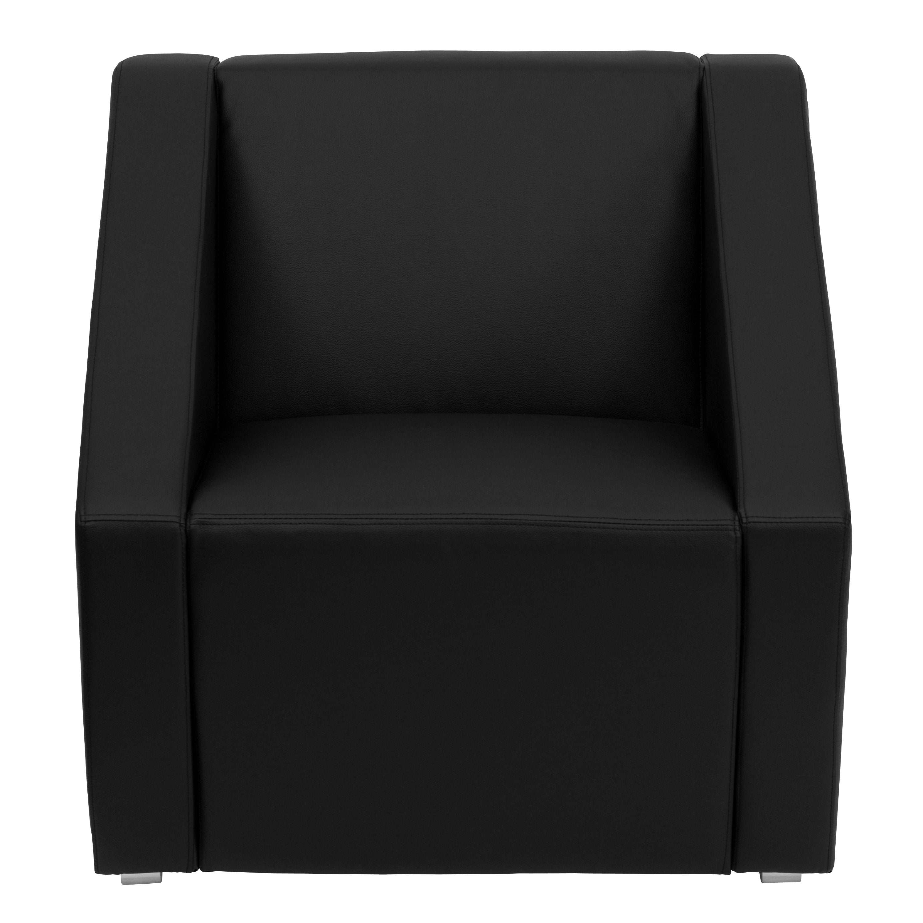 HERCULES Smart Series LeatherSoft Lounge Chair with Triangular Shaped Base-Reception Chair-Flash Furniture-Wall2Wall Furnishings