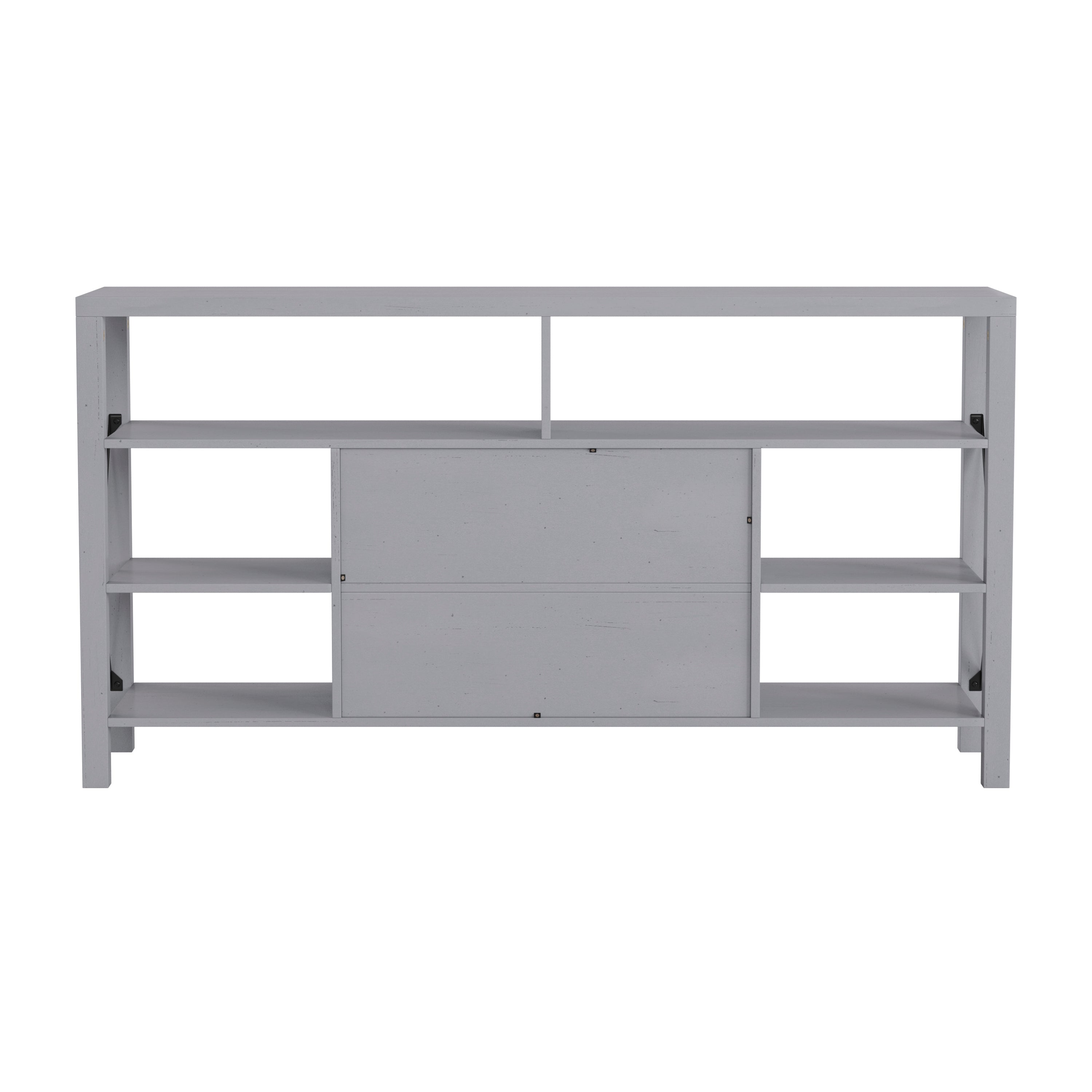 Wyatt 60" Modern Farmhouse Tall TV Console Cabinet with Storage Cabinets and Shelves for TV's up to 60"