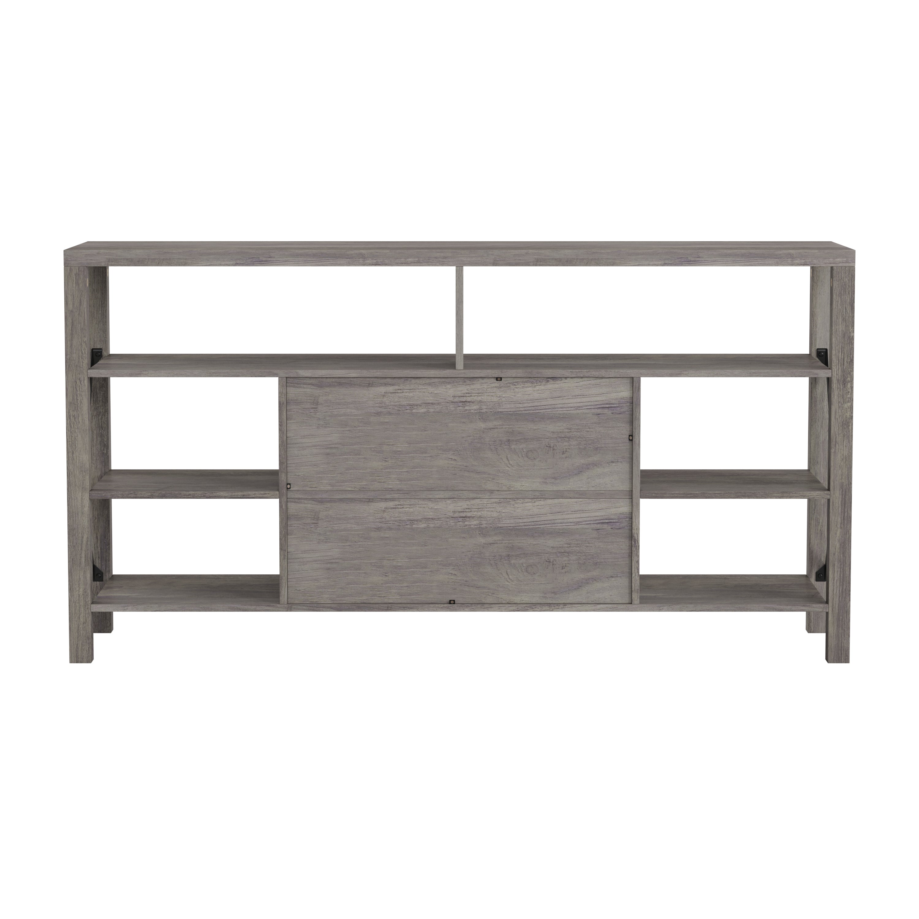 Wyatt 60" Modern Farmhouse Tall TV Console Cabinet with Storage Cabinets and Shelves for TV's up to 60"
