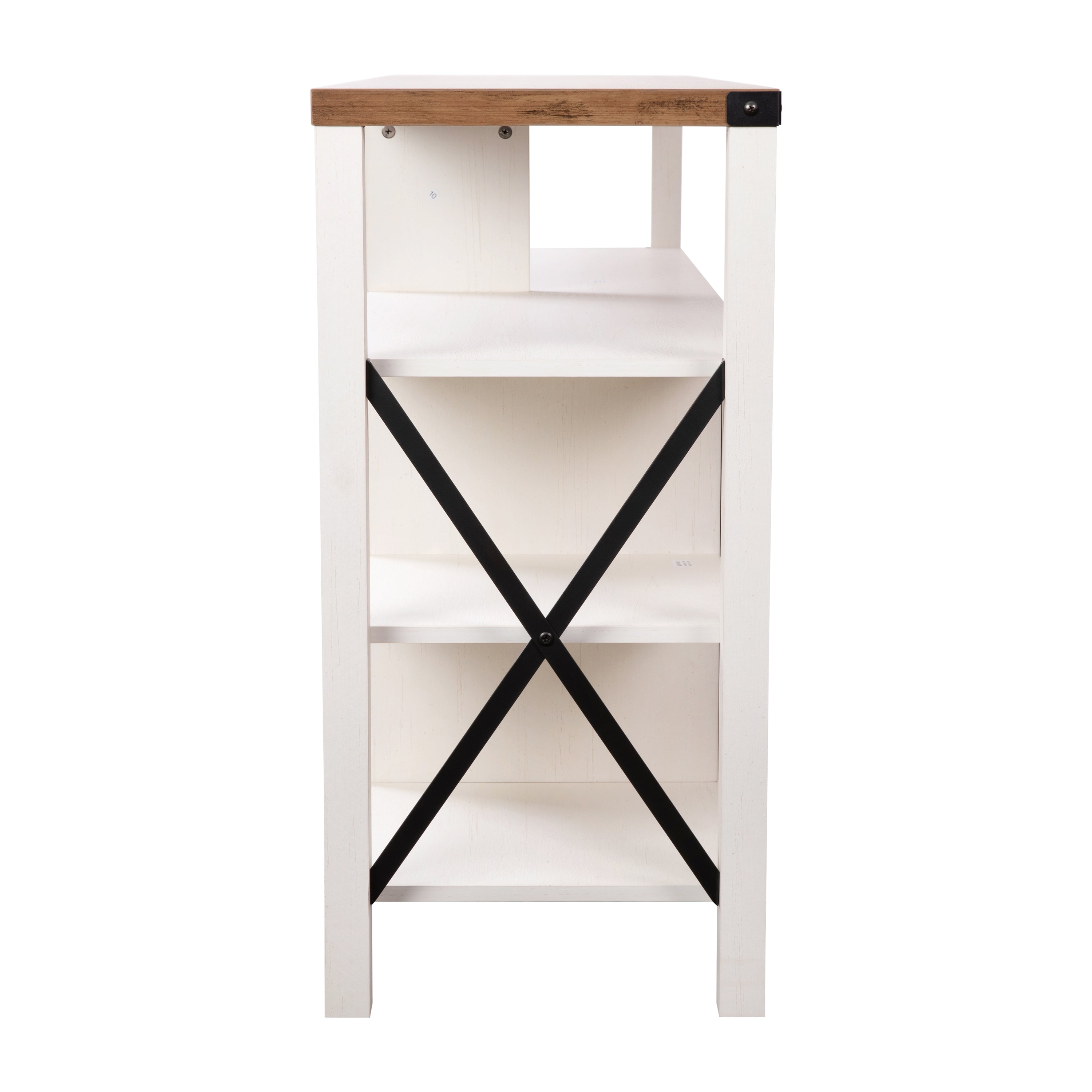 Wyatt 60" Modern Farmhouse Tall TV Console Cabinet with Storage Cabinets and Shelves for TV's up to 60"