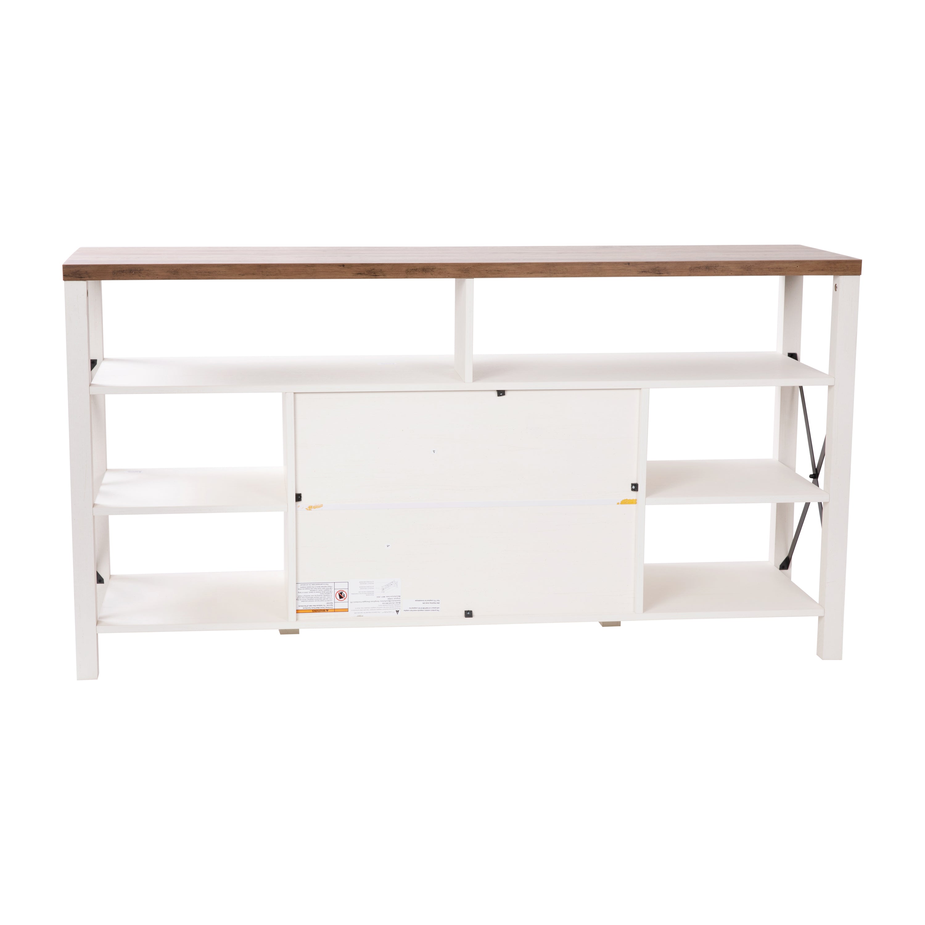 Wyatt 60" Modern Farmhouse Tall TV Console Cabinet with Storage Cabinets and Shelves for TV's up to 60"