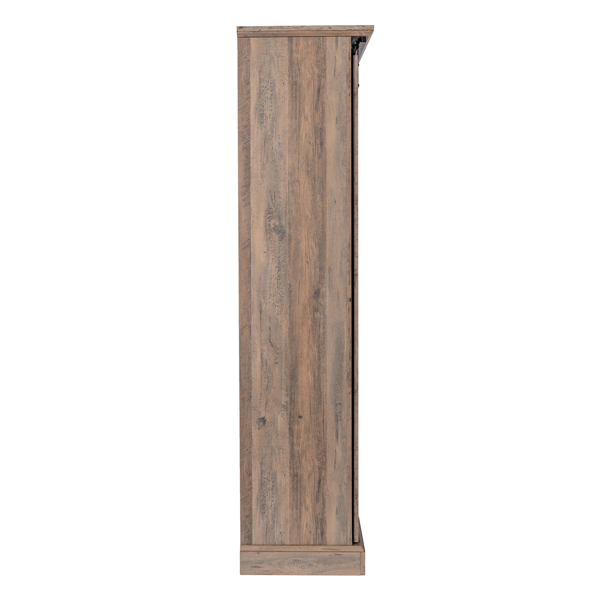 Harrison Rustic Farmhouse Storage Cabinet Bookcase with Sliding Barn Door and Adjustable Shelves