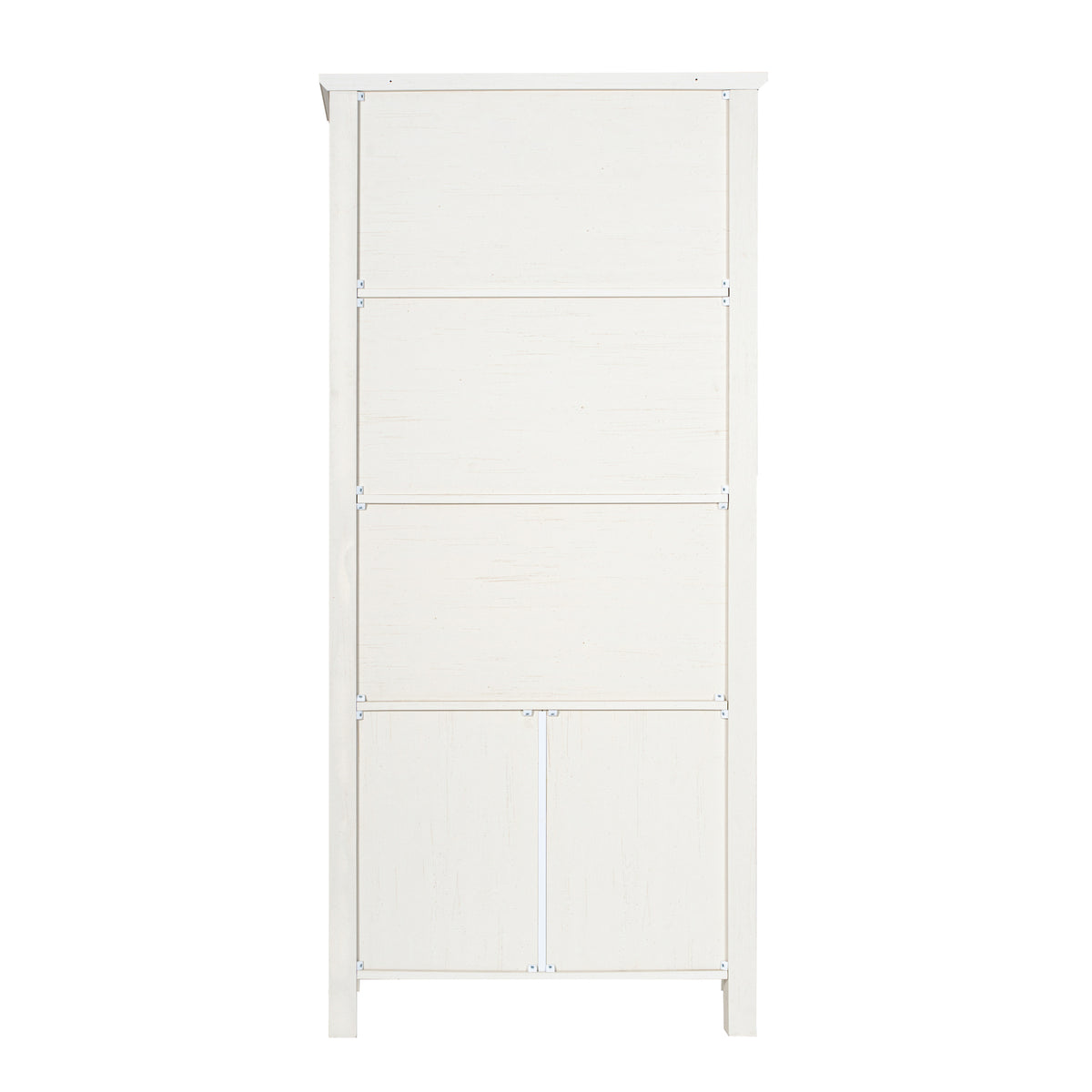 Stella Modern Farmhouse Wooden Bookcase and Storage Cabinet with Tempered Glass Doors and 3 Upper Shelves