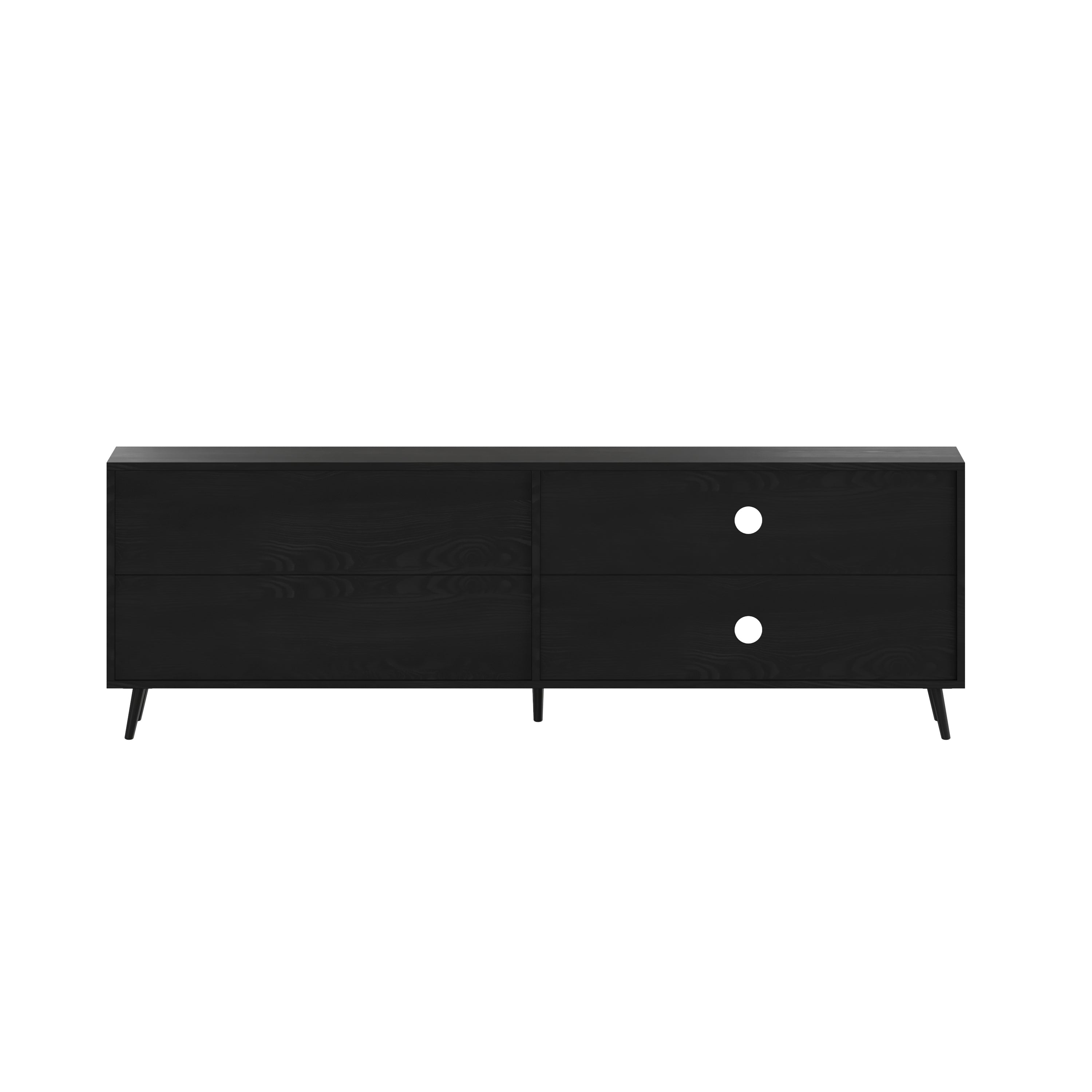 Nelson 65" Mid Century Modern TV Stand for up to 60" TV's with Adjustable Shelf and Storage Drawers-TV Stand-Flash Furniture-Wall2Wall Furnishings
