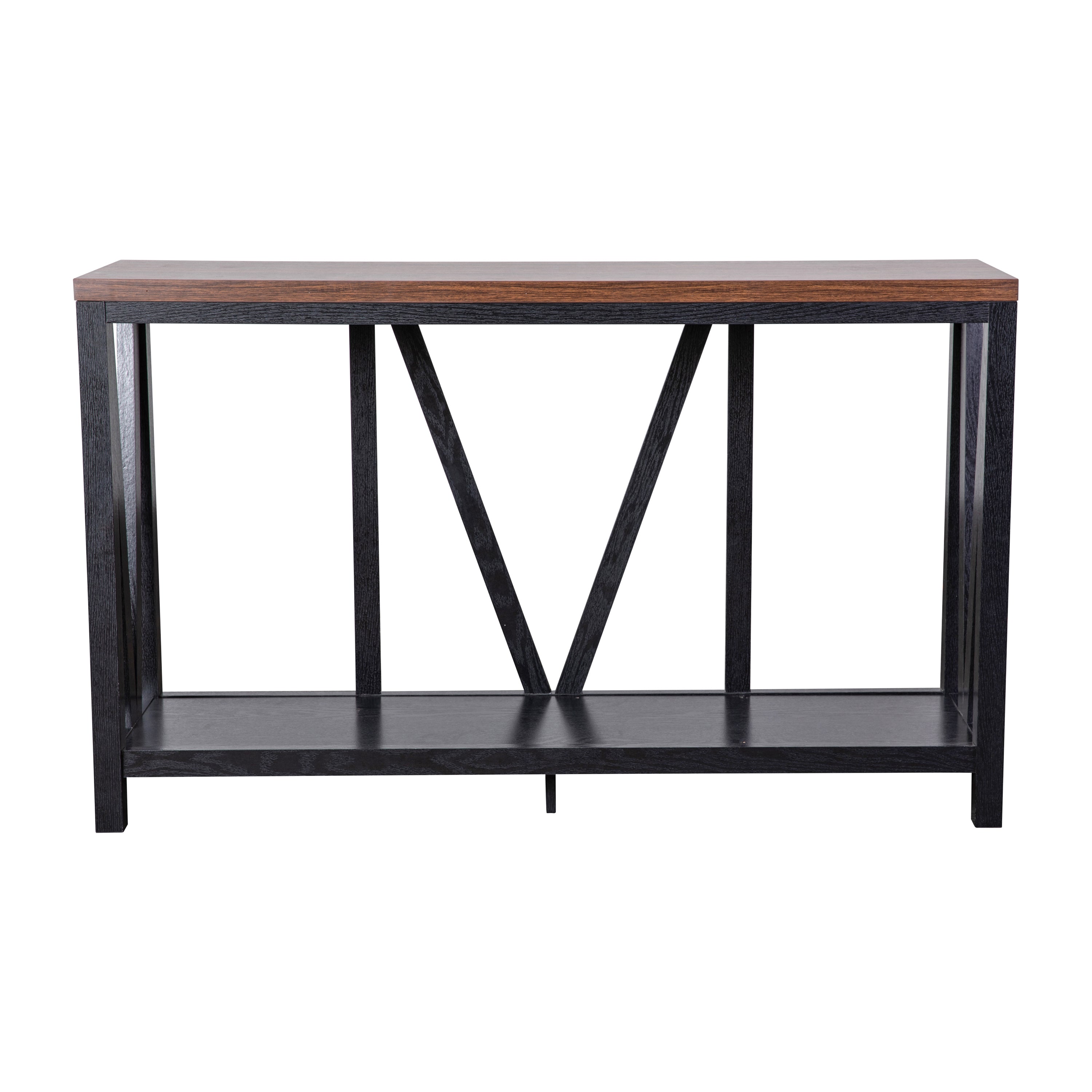 Charlotte Modern 2-Tier Farmhouse Entryway Living Room Console Accent Table-Console Table-Flash Furniture-Wall2Wall Furnishings
