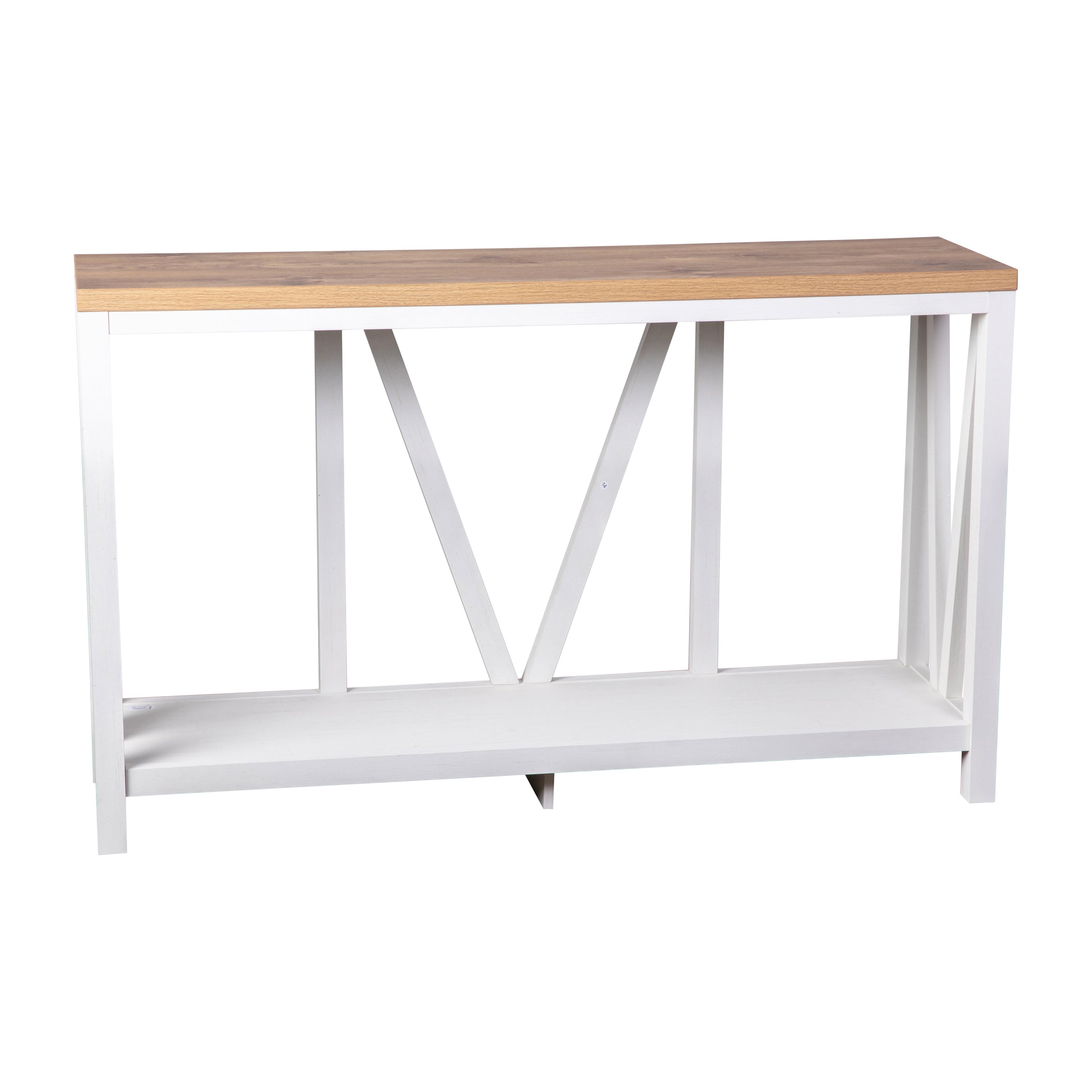 Charlotte Modern 2-Tier Farmhouse Entryway Living Room Console Accent Table