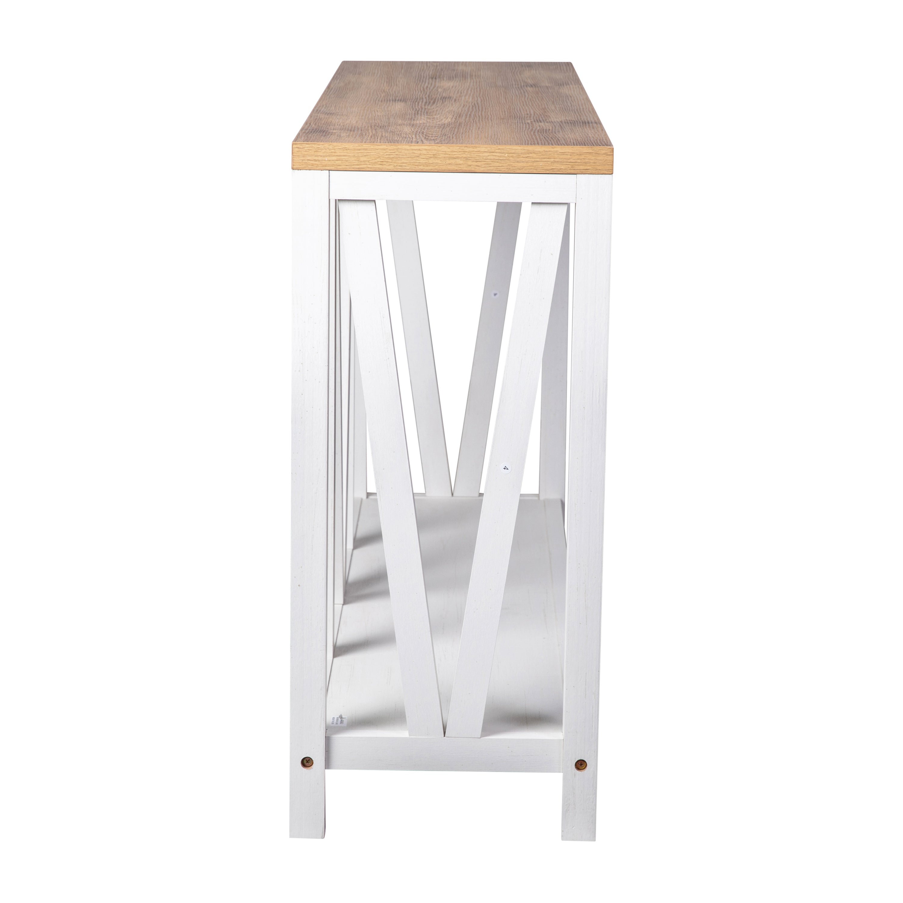 Charlotte Modern 2-Tier Farmhouse Entryway Living Room Console Accent Table