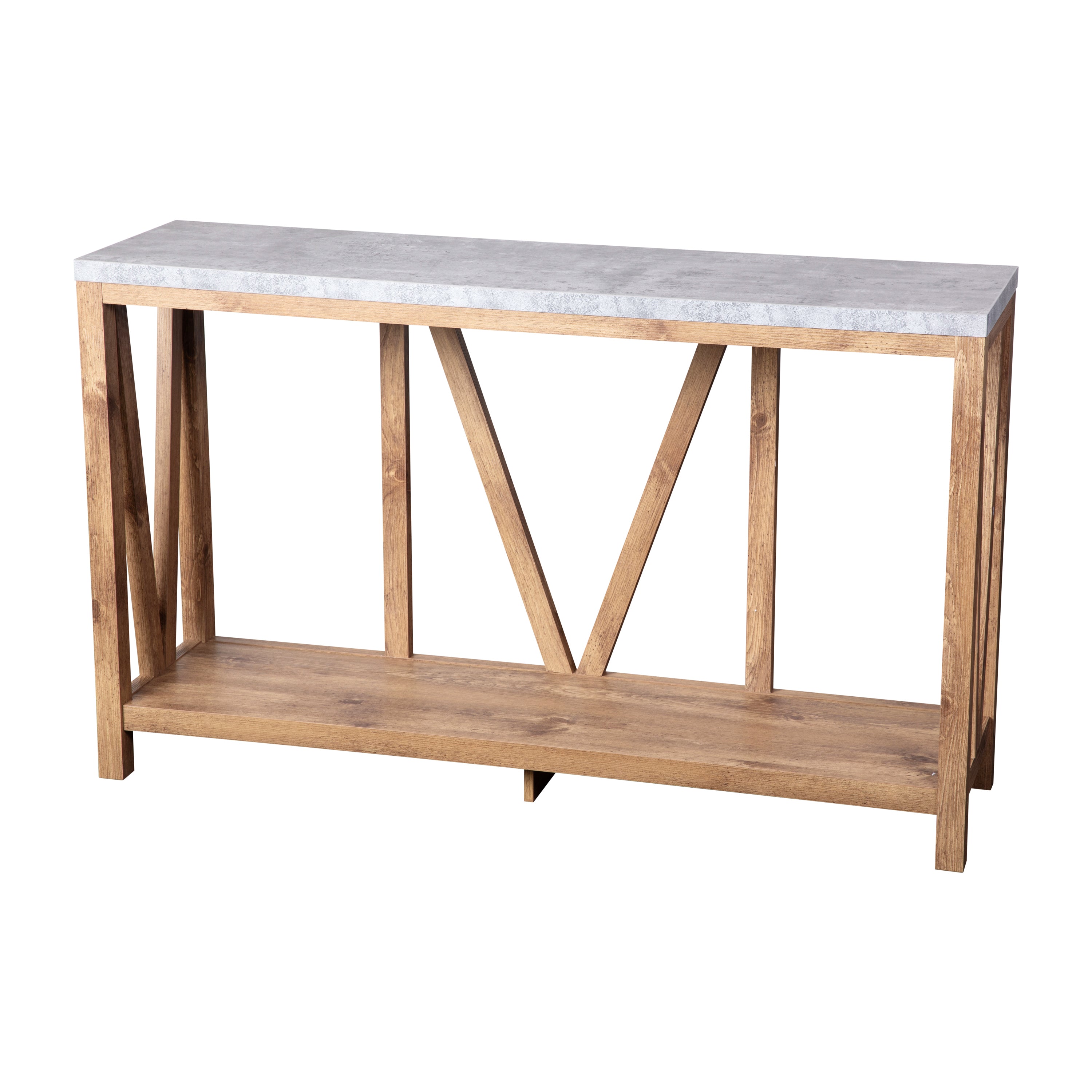 Charlotte Modern 2-Tier Farmhouse Entryway Living Room Console Accent Table