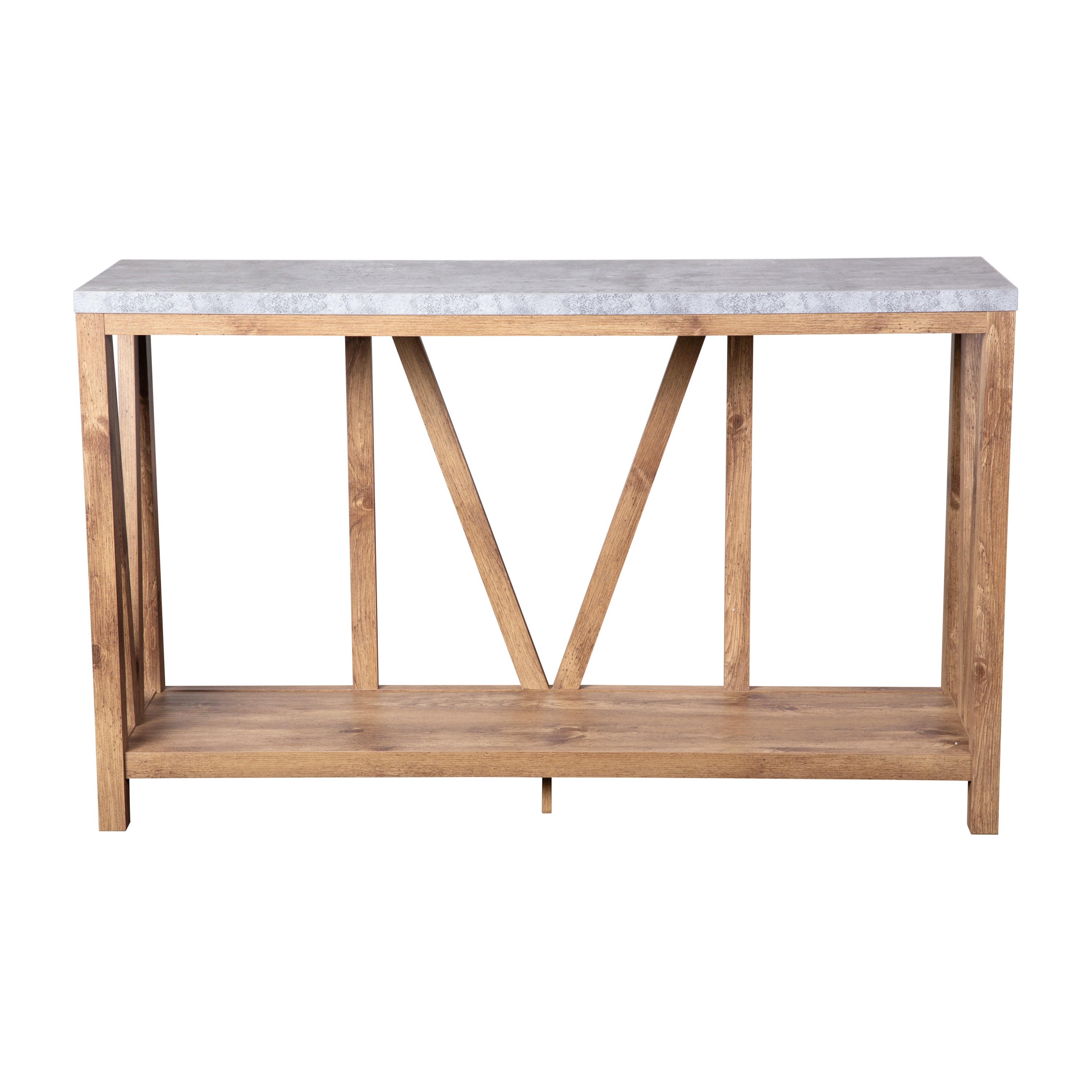 Charlotte Modern 2-Tier Farmhouse Entryway Living Room Console Accent Table