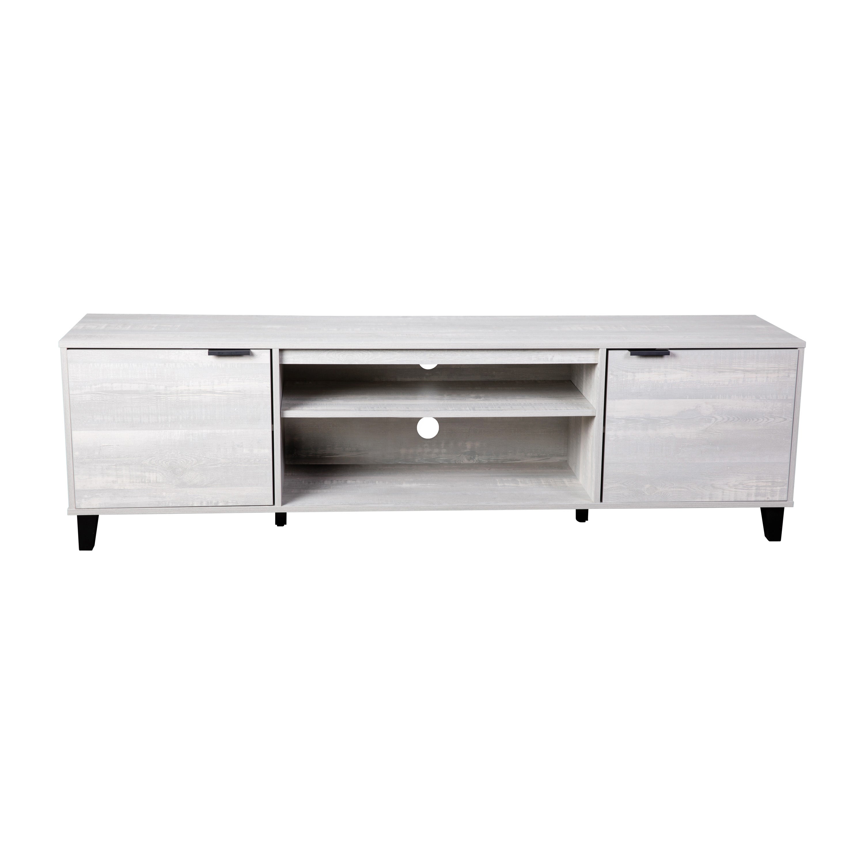Nelson 70" Mid Century Modern TV Stand for up to 60" TV's with Adjustable Shelves and Dual Storage Compartments