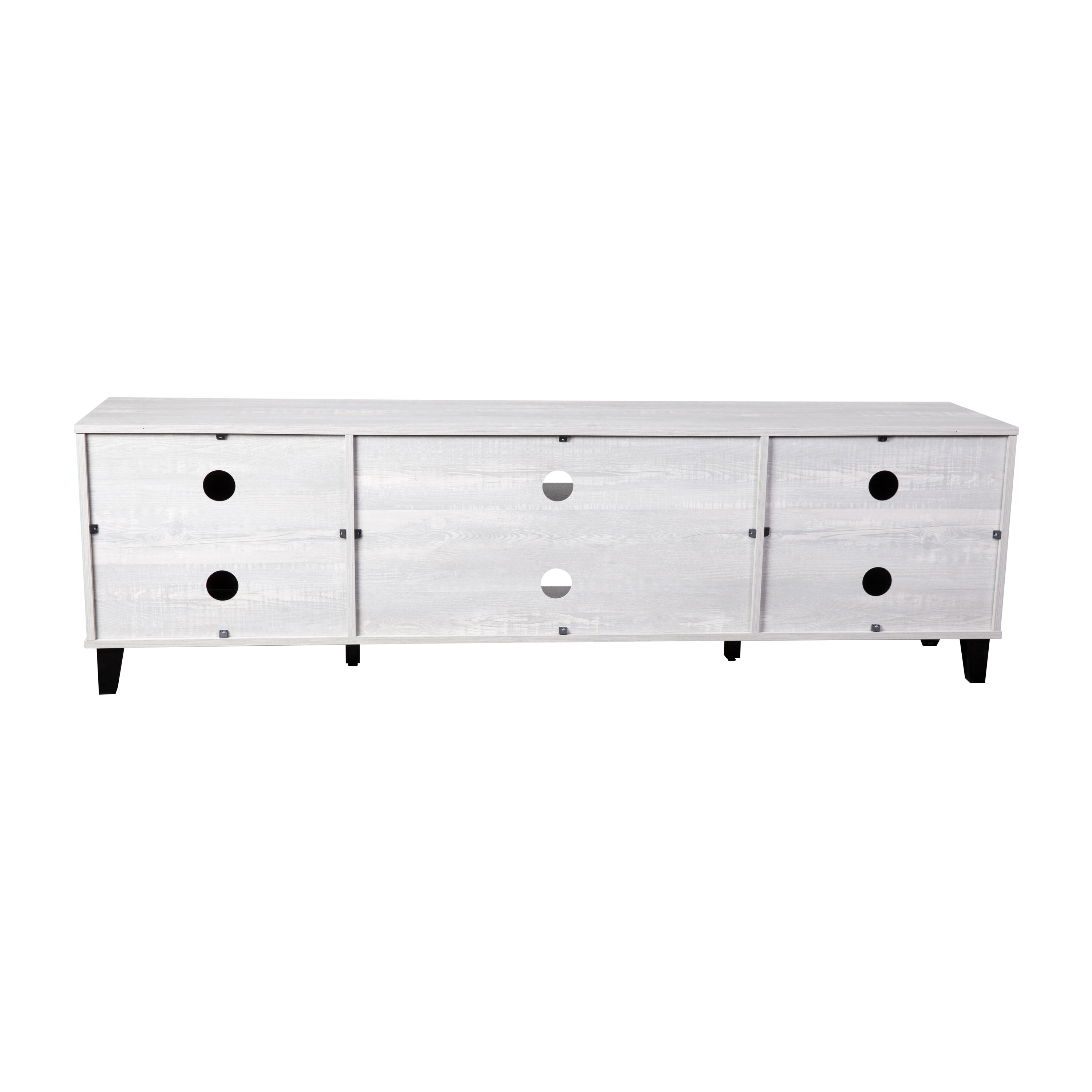 Nelson 70" Mid Century Modern TV Stand for up to 60" TV's with Adjustable Shelves and Dual Storage Compartments-TV Stand-Flash Furniture-Wall2Wall Furnishings