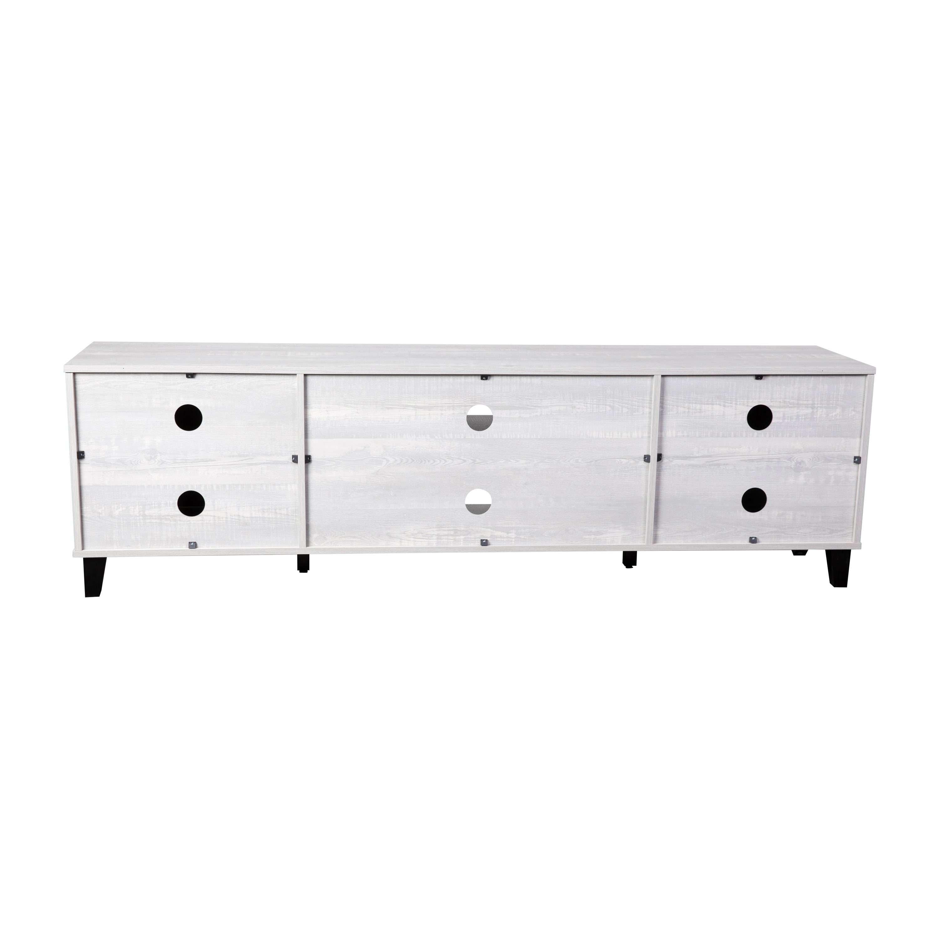 Nelson 70" Mid Century Modern TV Stand for up to 60" TV's with Adjustable Shelves and Dual Storage Compartments
