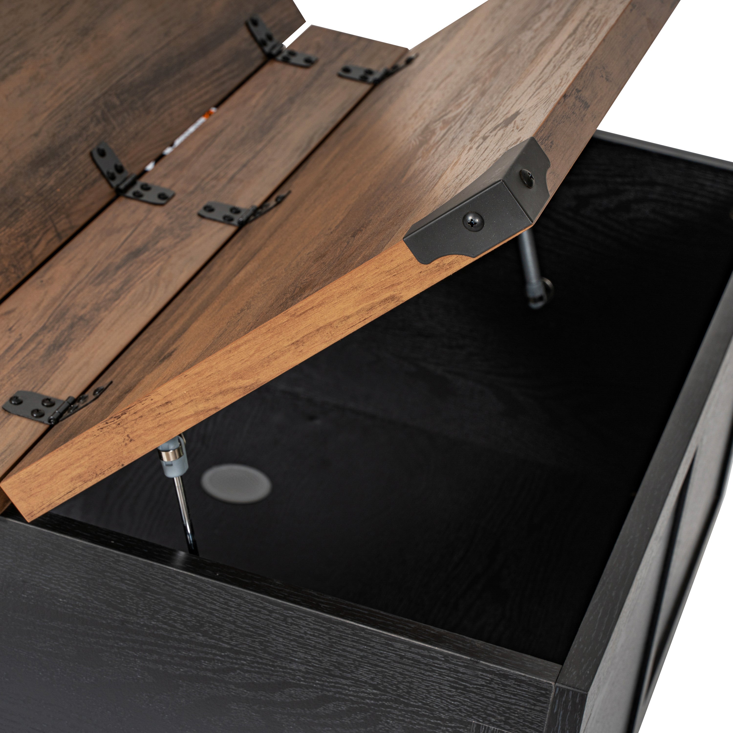 Wyatt Farmhouse Storage Coffee Table with Hinged Lift Top, Large Coffee Table with Hidden Storage
