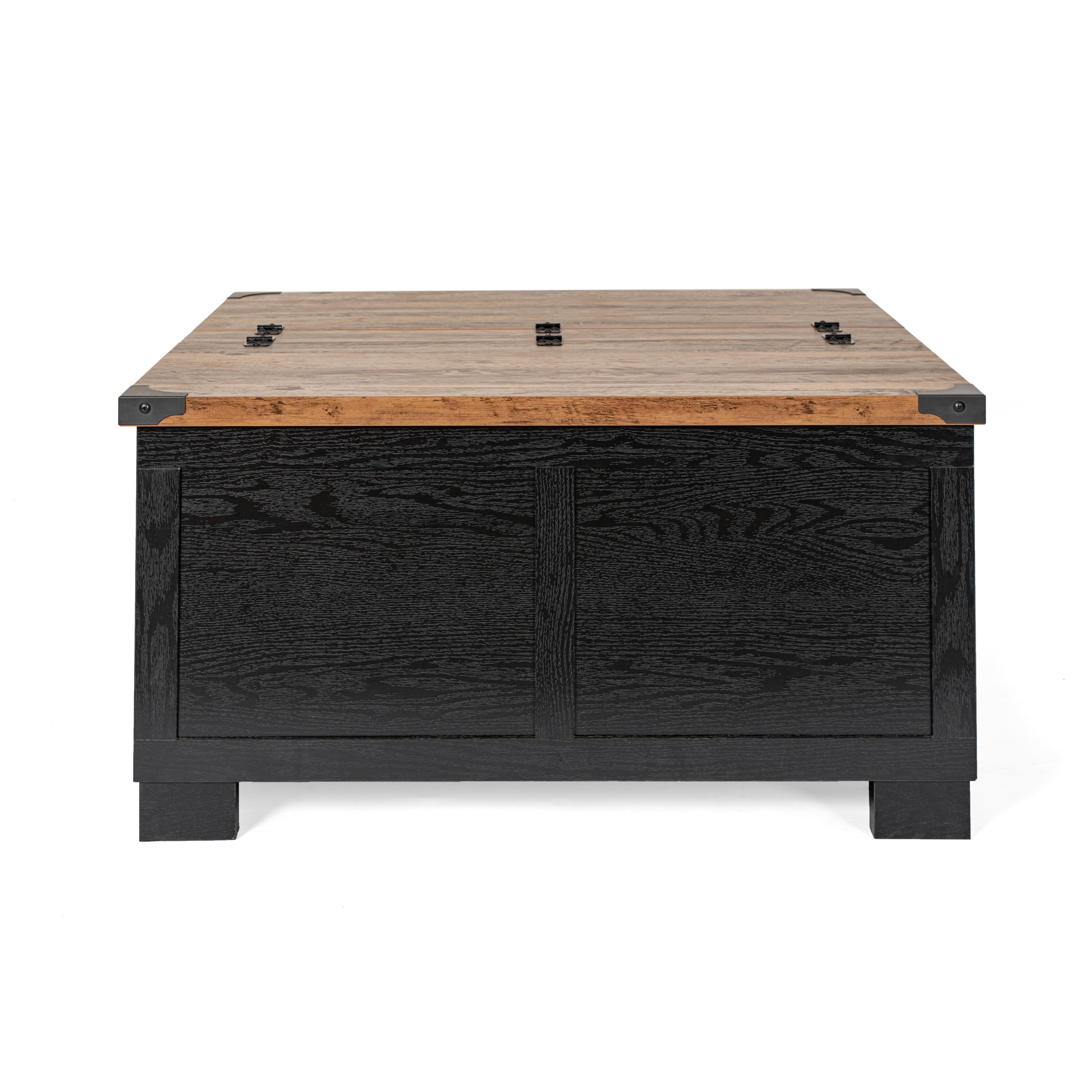 Wyatt Farmhouse Storage Coffee Table with Hinged Lift Top, Large Coffee Table with Hidden Storage