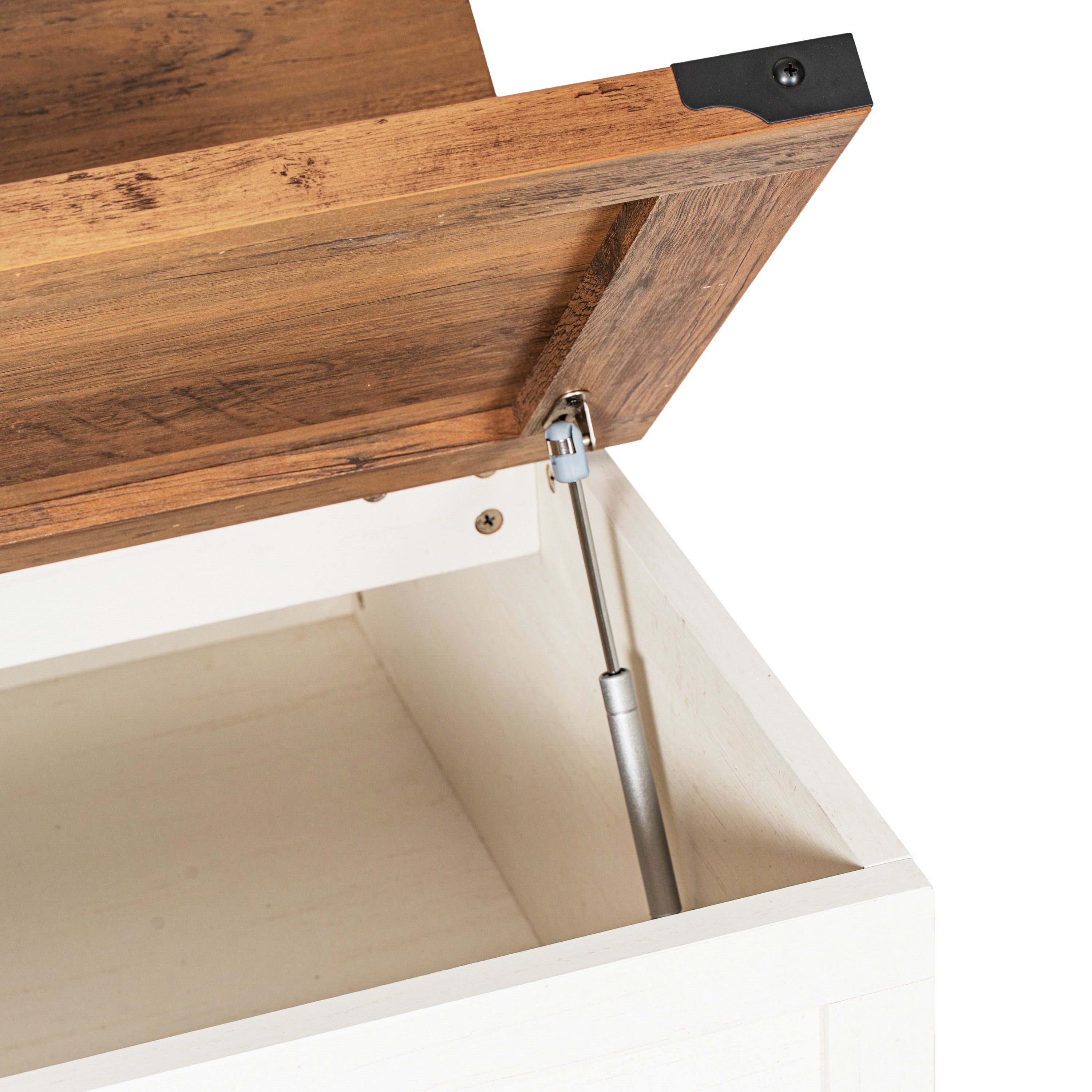 Wyatt Farmhouse Storage Coffee Table with Hinged Lift Top, Large Coffee Table with Hidden Storage