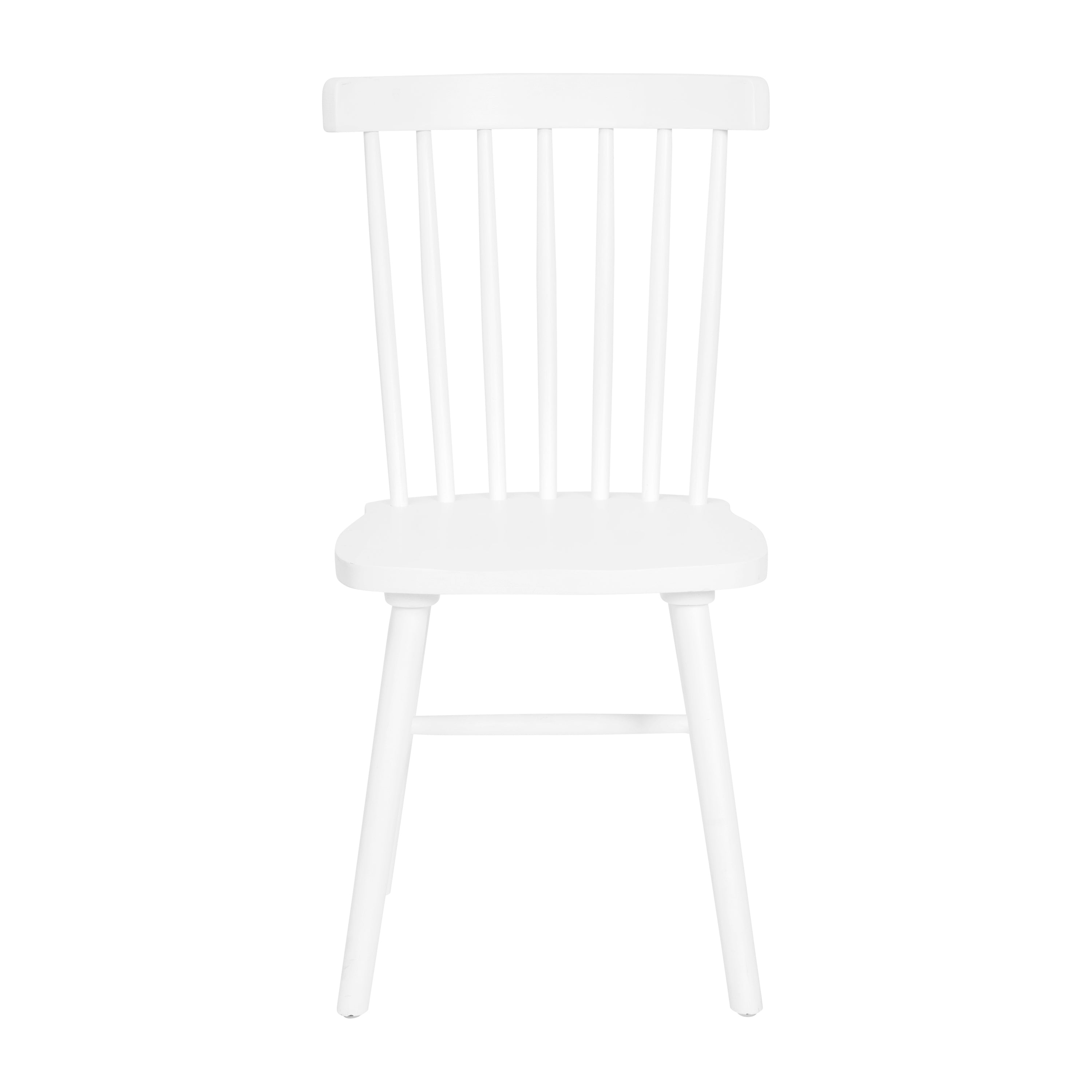Ingrid Set of 2 Commercial Grade Windsor Dining Chairs, Solid Wood Armless Spindle Back Restaurant Dining Chairs-Restaurant Chair-Flash Furniture-Wall2Wall Furnishings