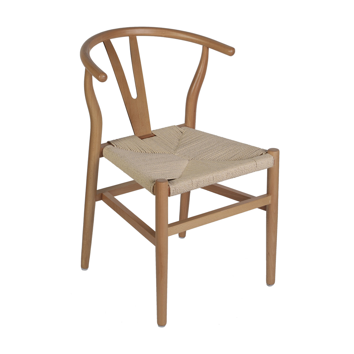Logan Commercial Grade Y-Back Style Wood and Kraft Paper Stackable Dining Chair