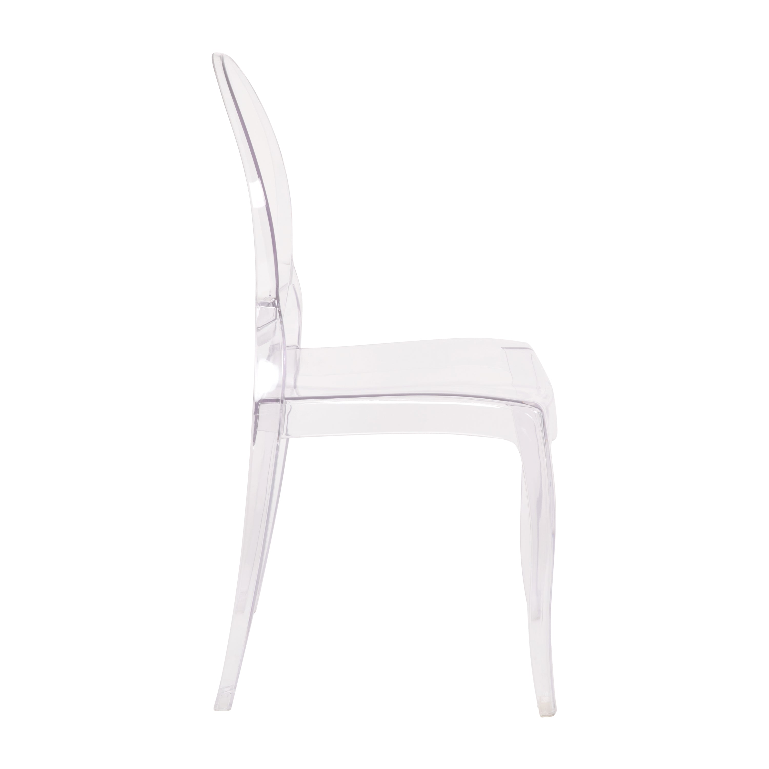 Set of 4 Extra Wide Resin 700 LB. Weight Capacity Banquet and Event Ghost Chairs for Indoor/Outdoor Use-Ghost Chair-Flash Furniture-Wall2Wall Furnishings