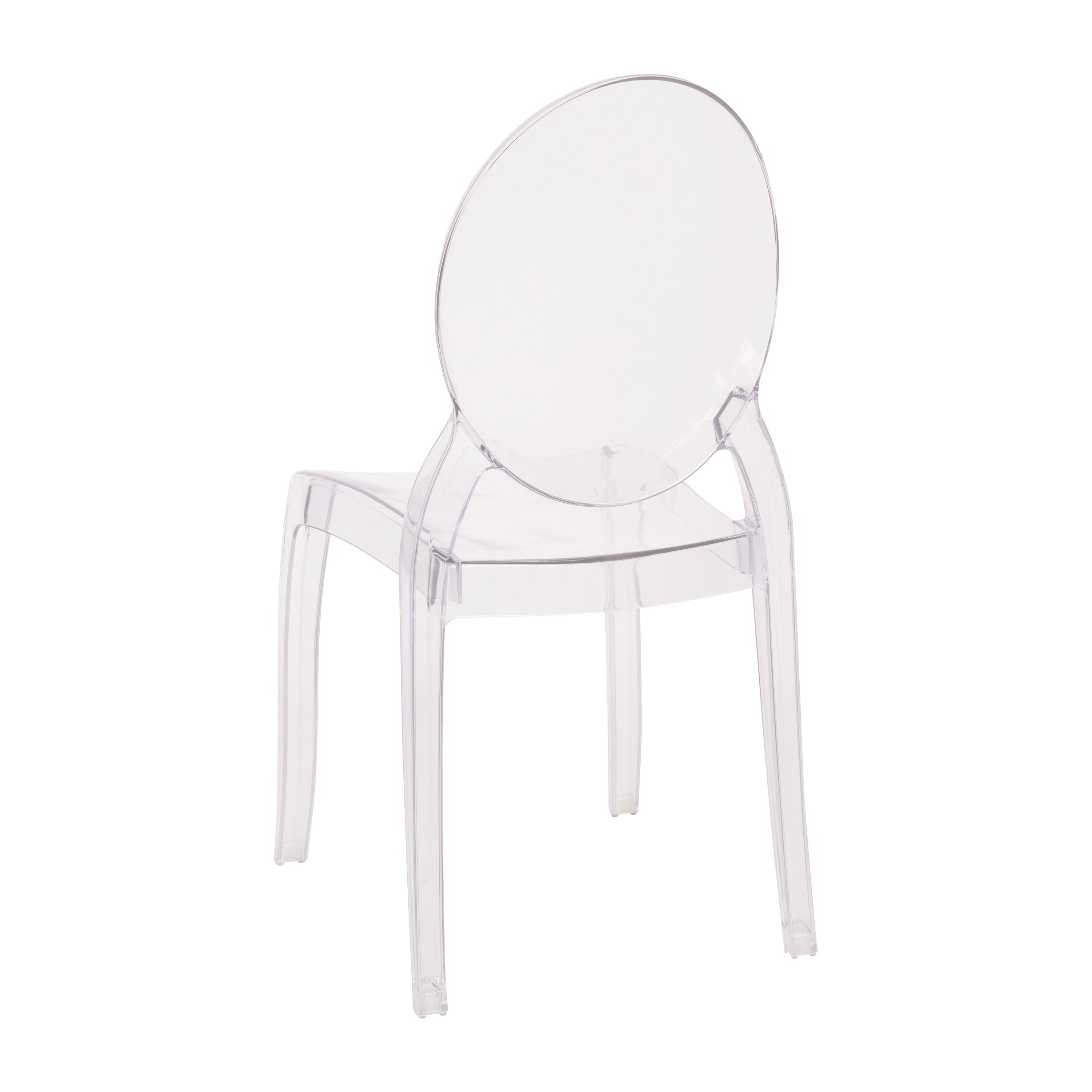 Set of 4 Extra Wide Resin 700 LB. Weight Capacity Banquet and Event Ghost Chairs for Indoor/Outdoor Use-Ghost Chair-Flash Furniture-Wall2Wall Furnishings