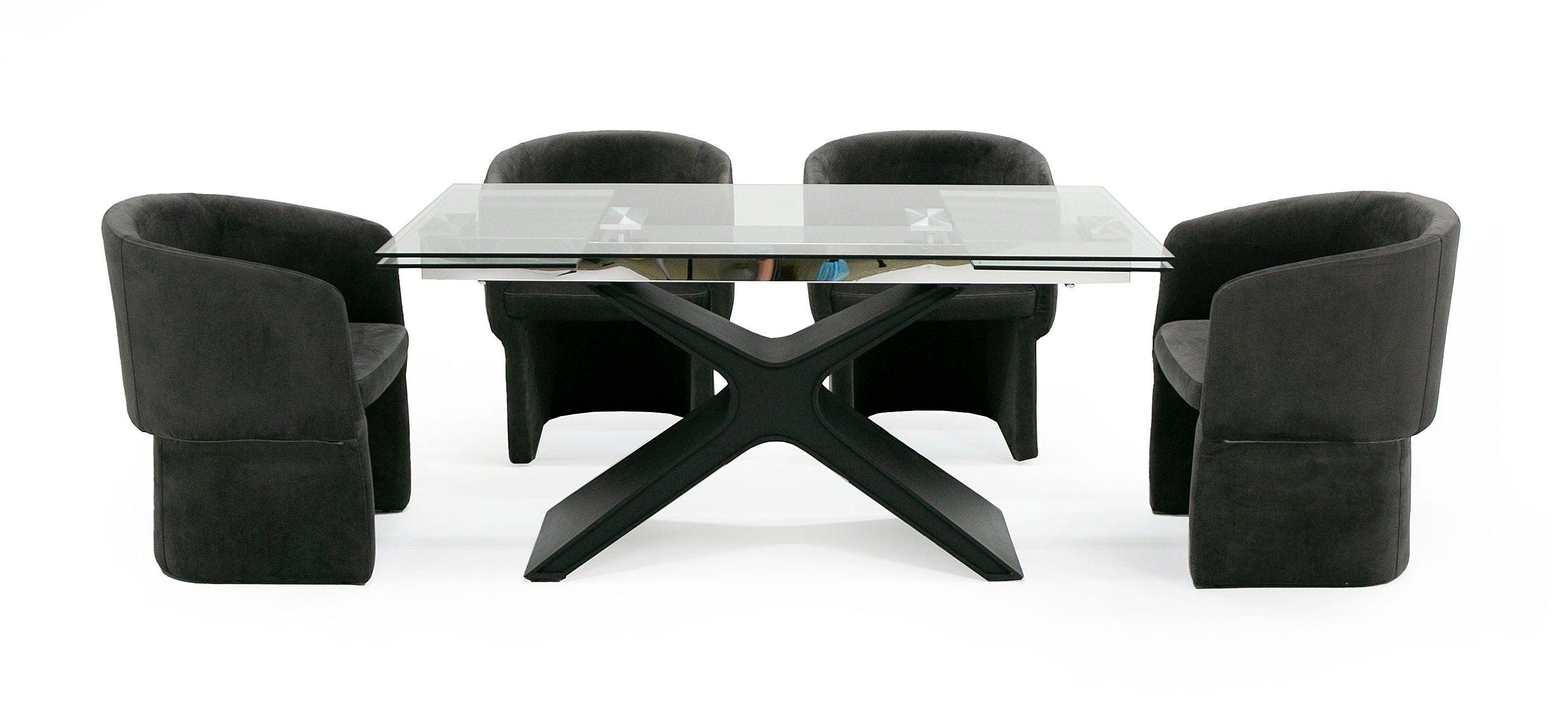 Modrest Adler Modern Glass Extendable 63"/94.5" Dining Table