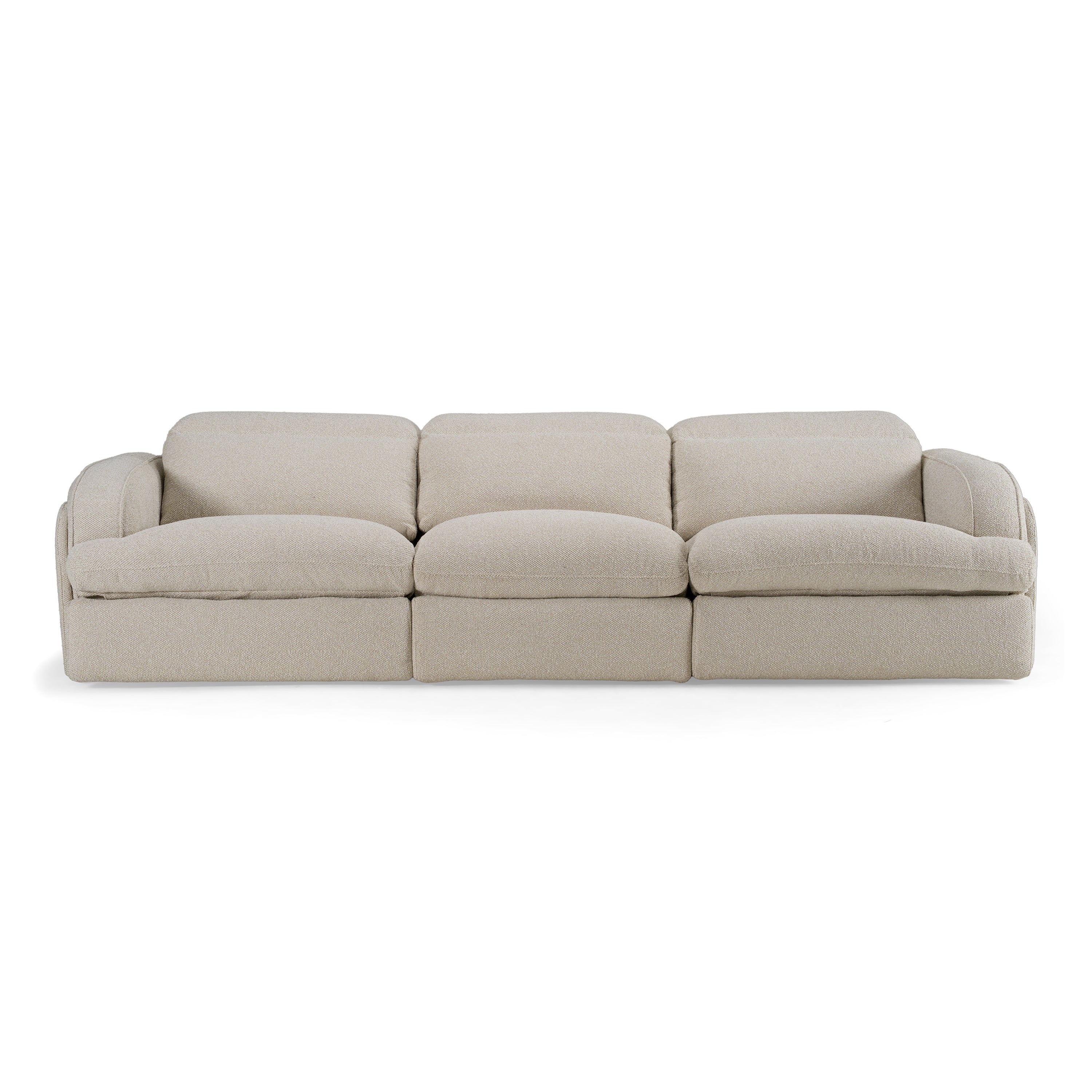 Ambler Modern Fabric Sofa w/ 2 Power Recliners