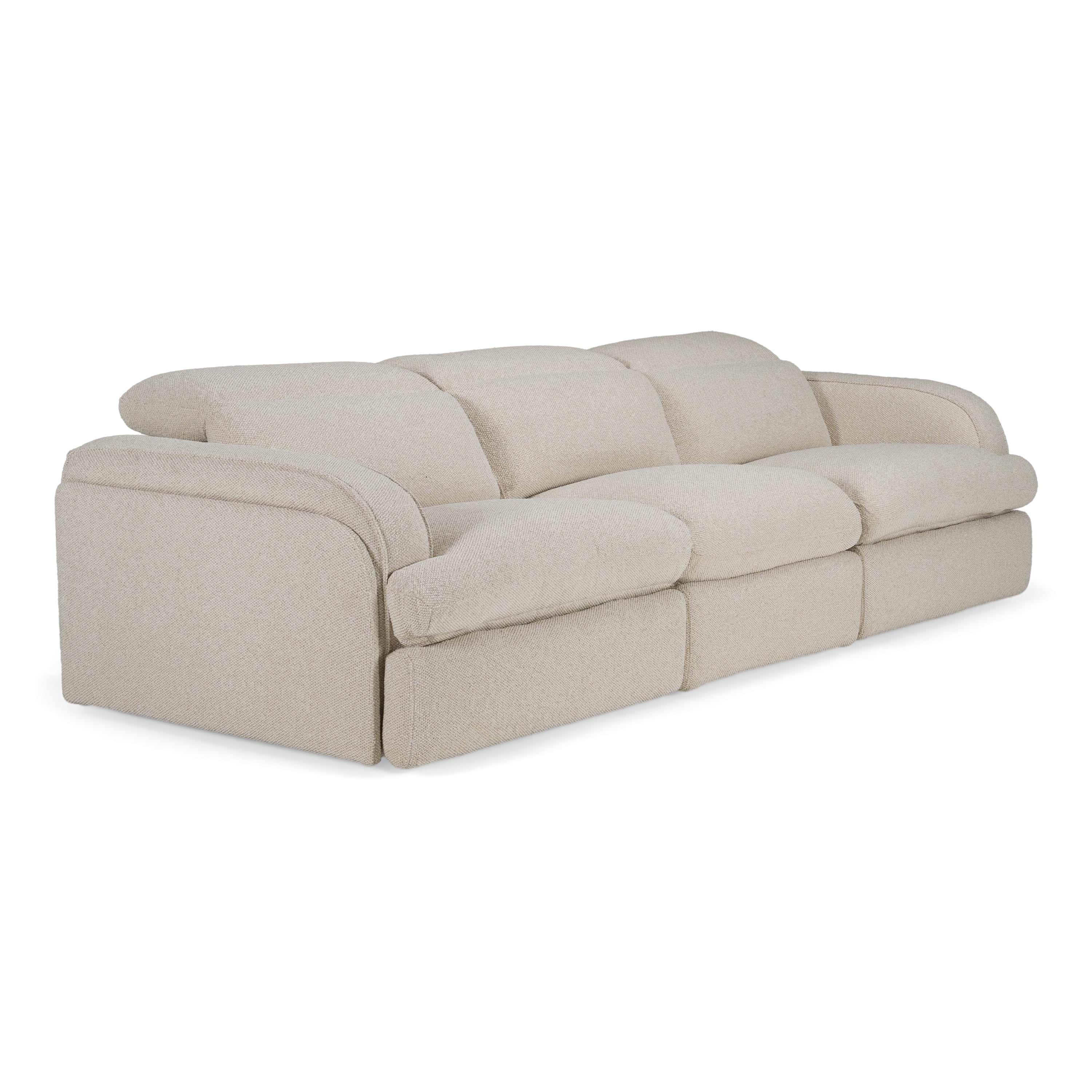 Ambler Modern Fabric Sofa w/ 2 Power Recliners