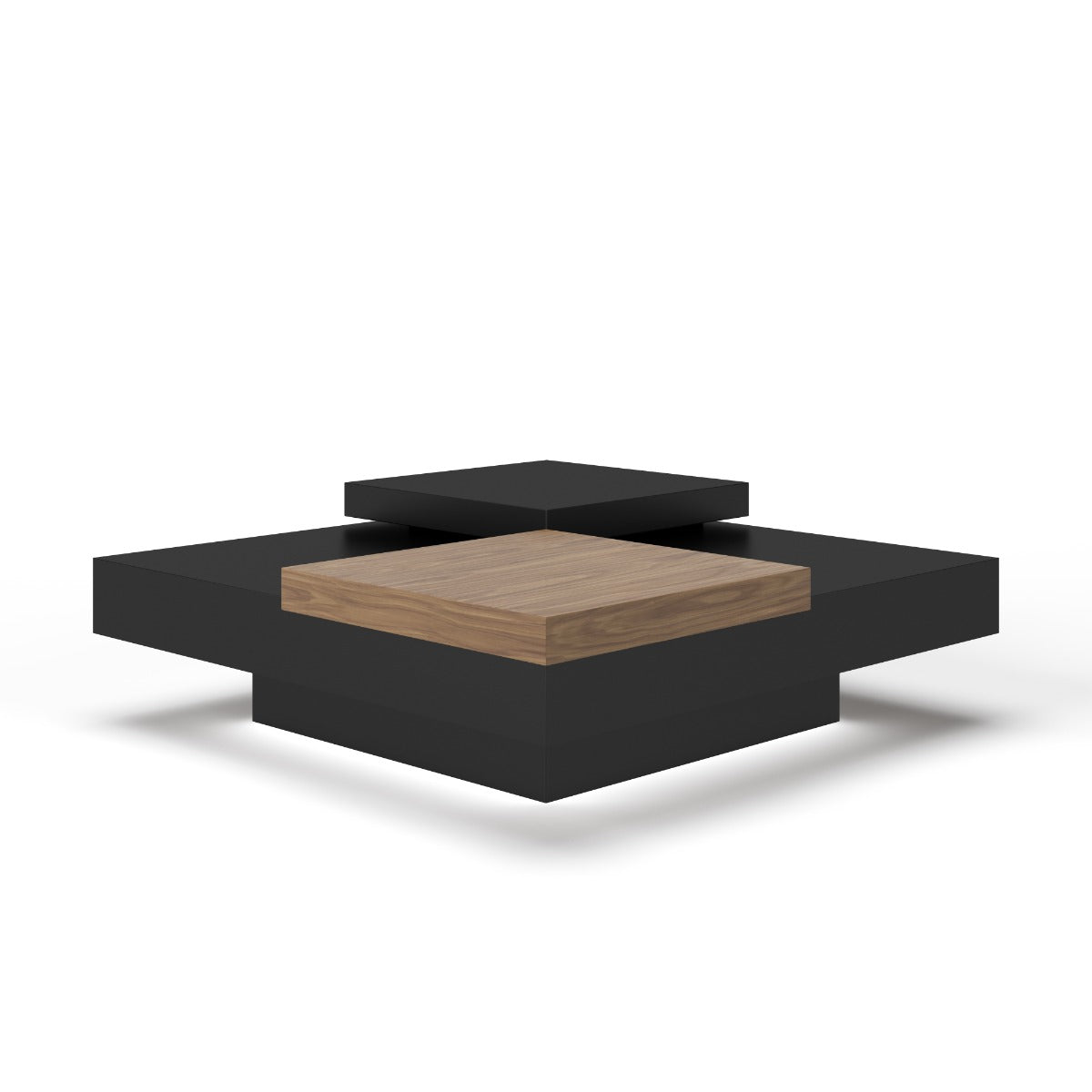 Modrest Ambry Modern Walnut and Flat Coffee Table-Coffee Table-VIG-Wall2Wall Furnishings