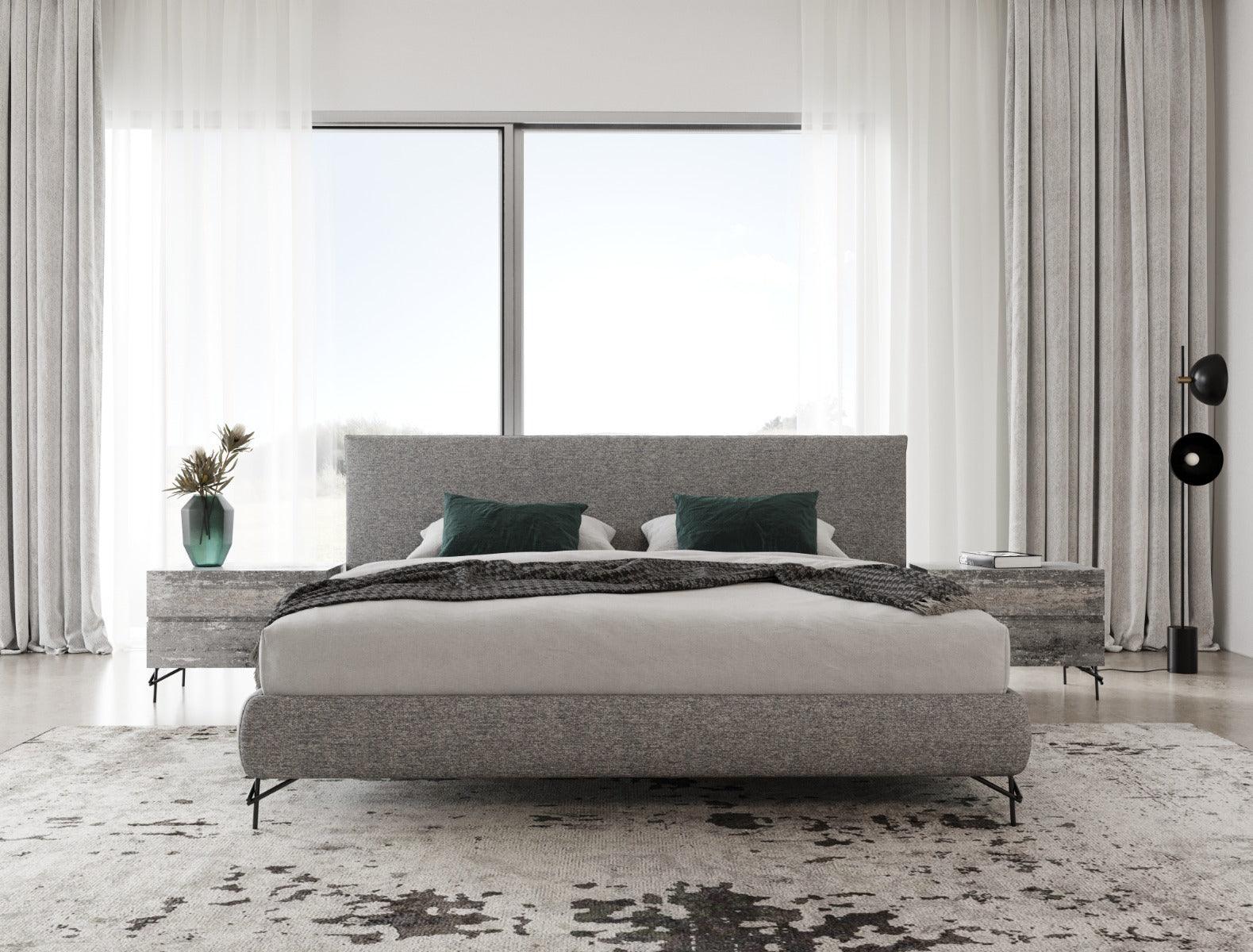 Nova Domus Aria - Italian Modern Grey Fabric Bed-Bed-VIG-Wall2Wall Furnishings