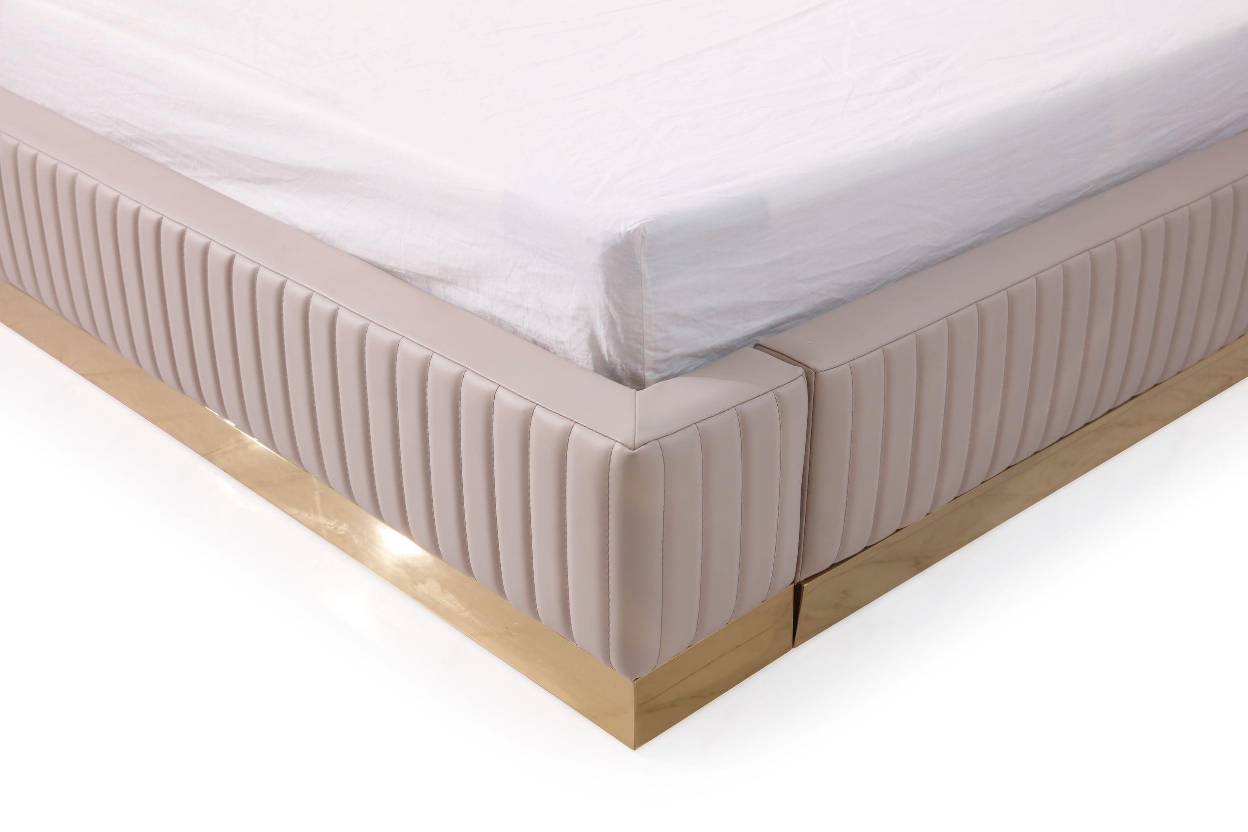 Modrest Sterling Modern Rose Bed with Nightstands