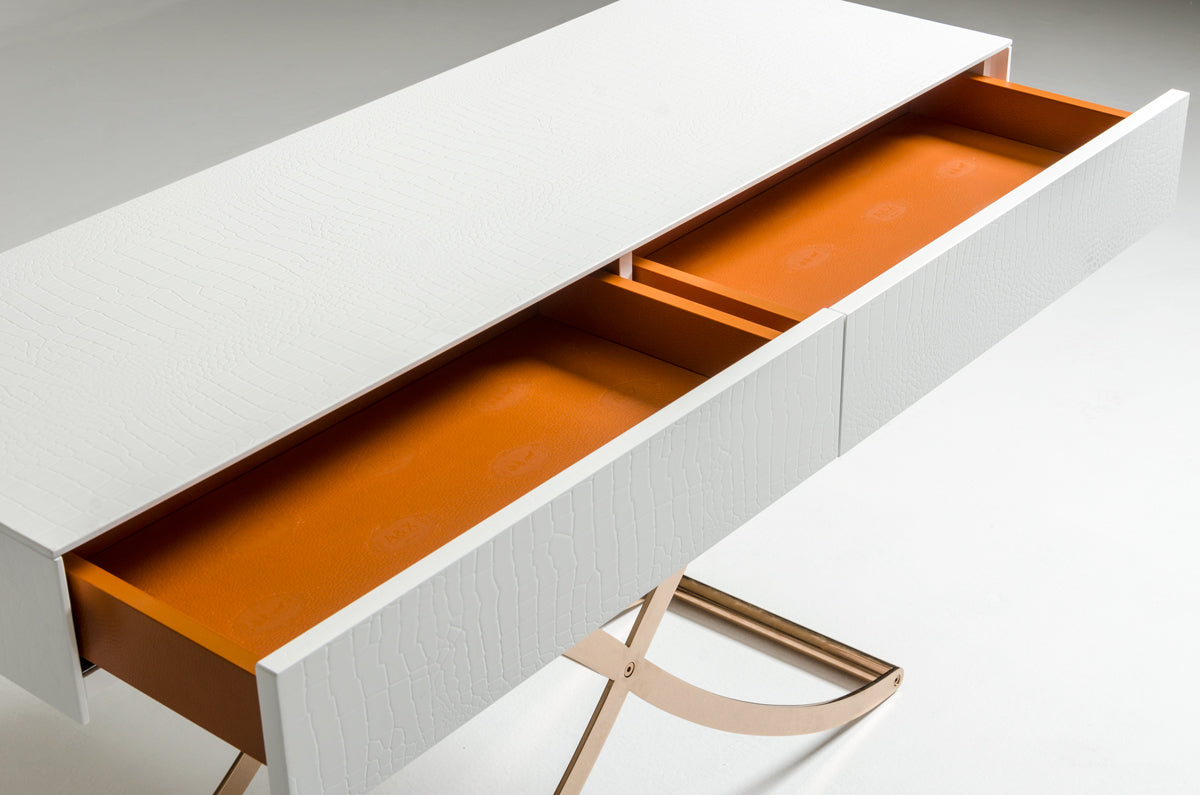 Aversa Modern Crocodile Console Table & Mirror