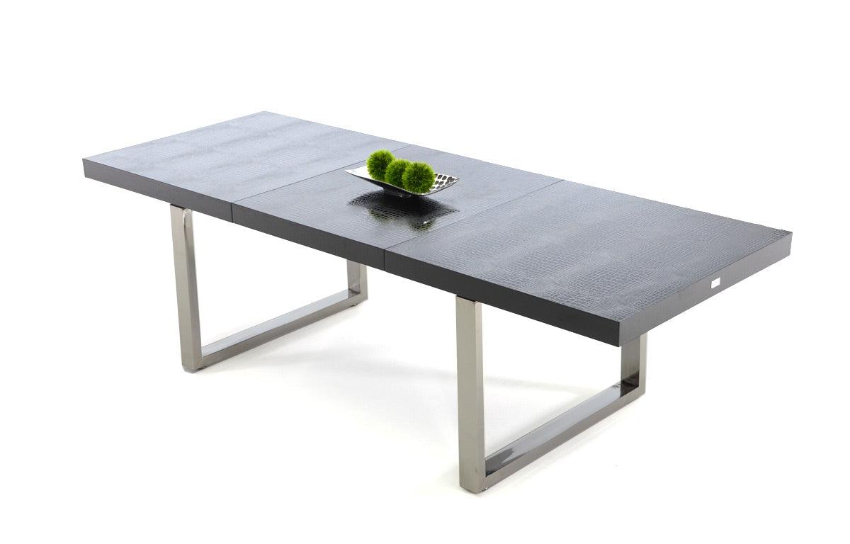 AX Skyline Modern Crocodile Lacquer Extendable Dining Table