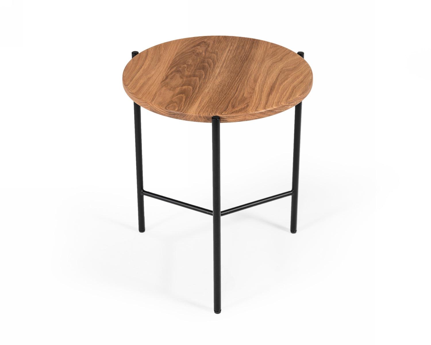 Bacone Industrial and Iron End Table