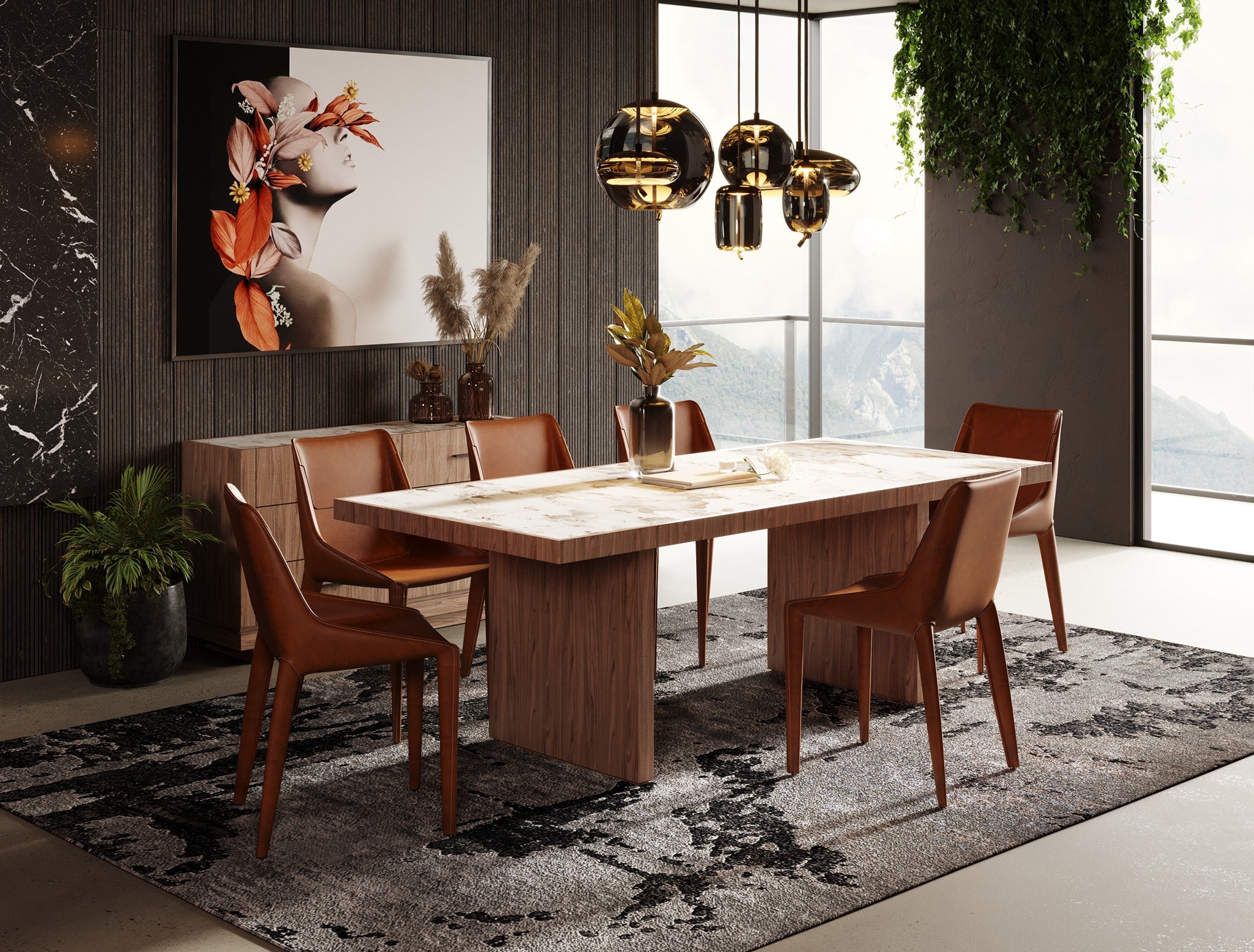 Nova Domus Bailey- Modern Walnut Rectangular Dining Table-Dining Table-VIG-Wall2Wall Furnishings