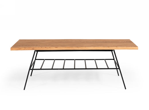 Barnum Industrial and Iron Live Edge Coffee Table