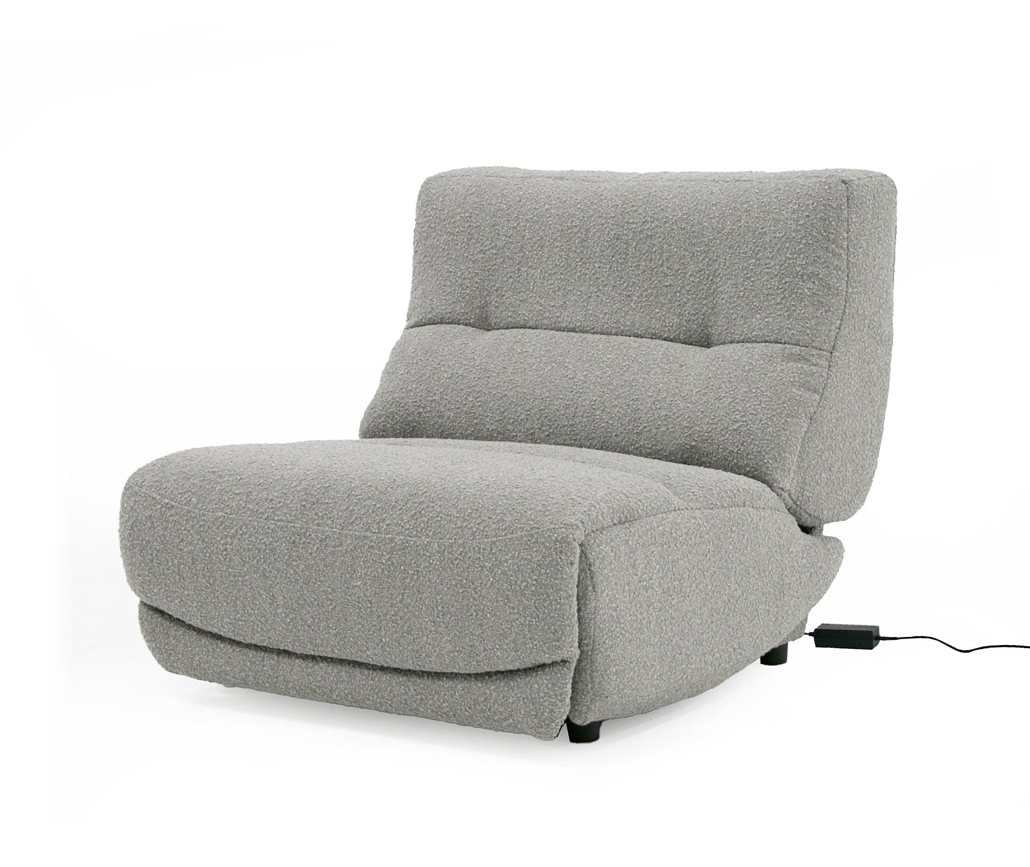 Divani Casa Basil Modern Fabric Large Electric Recliner Chair