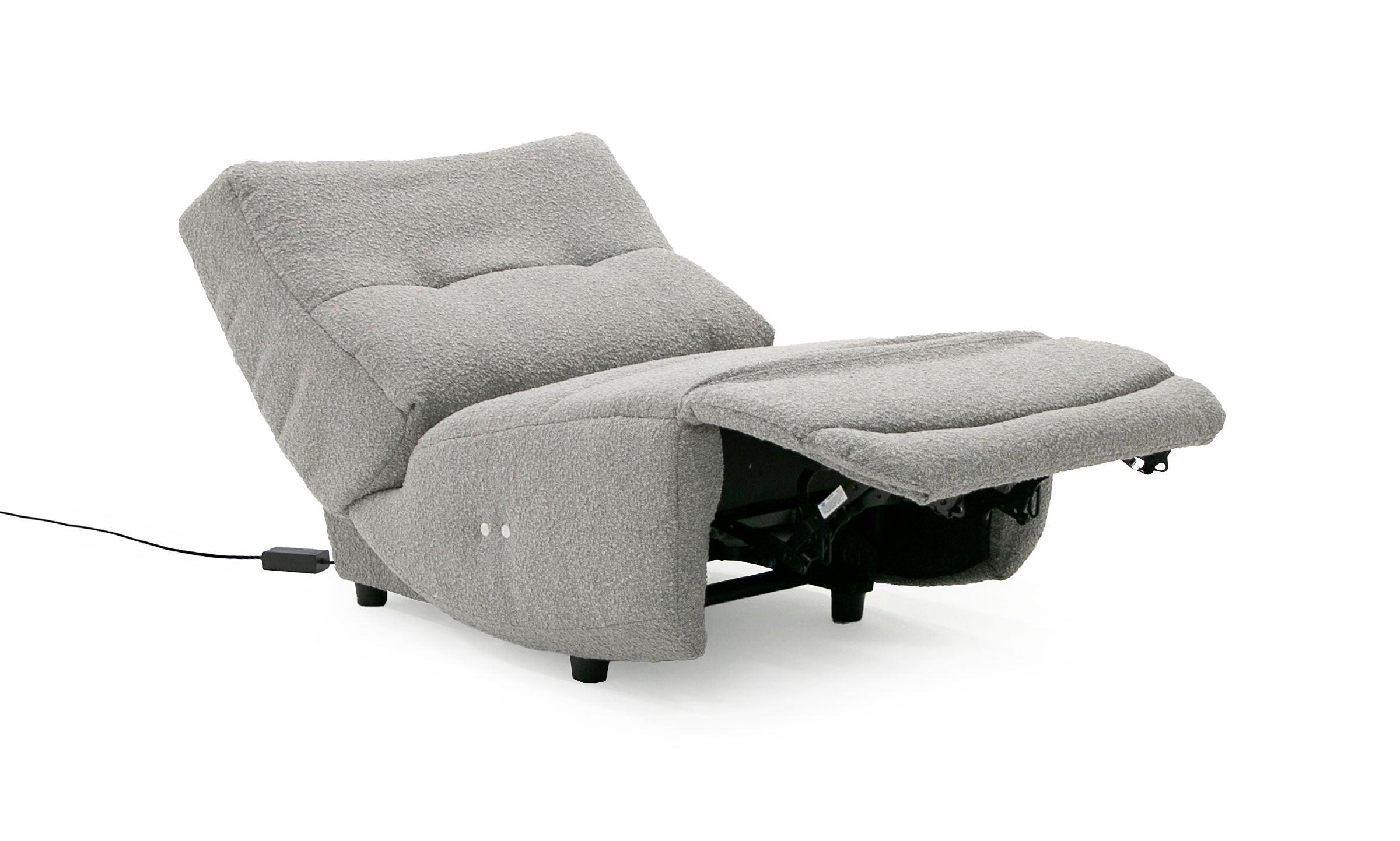 Divani Casa Basil Modern Fabric Small Electric Recliner Chair