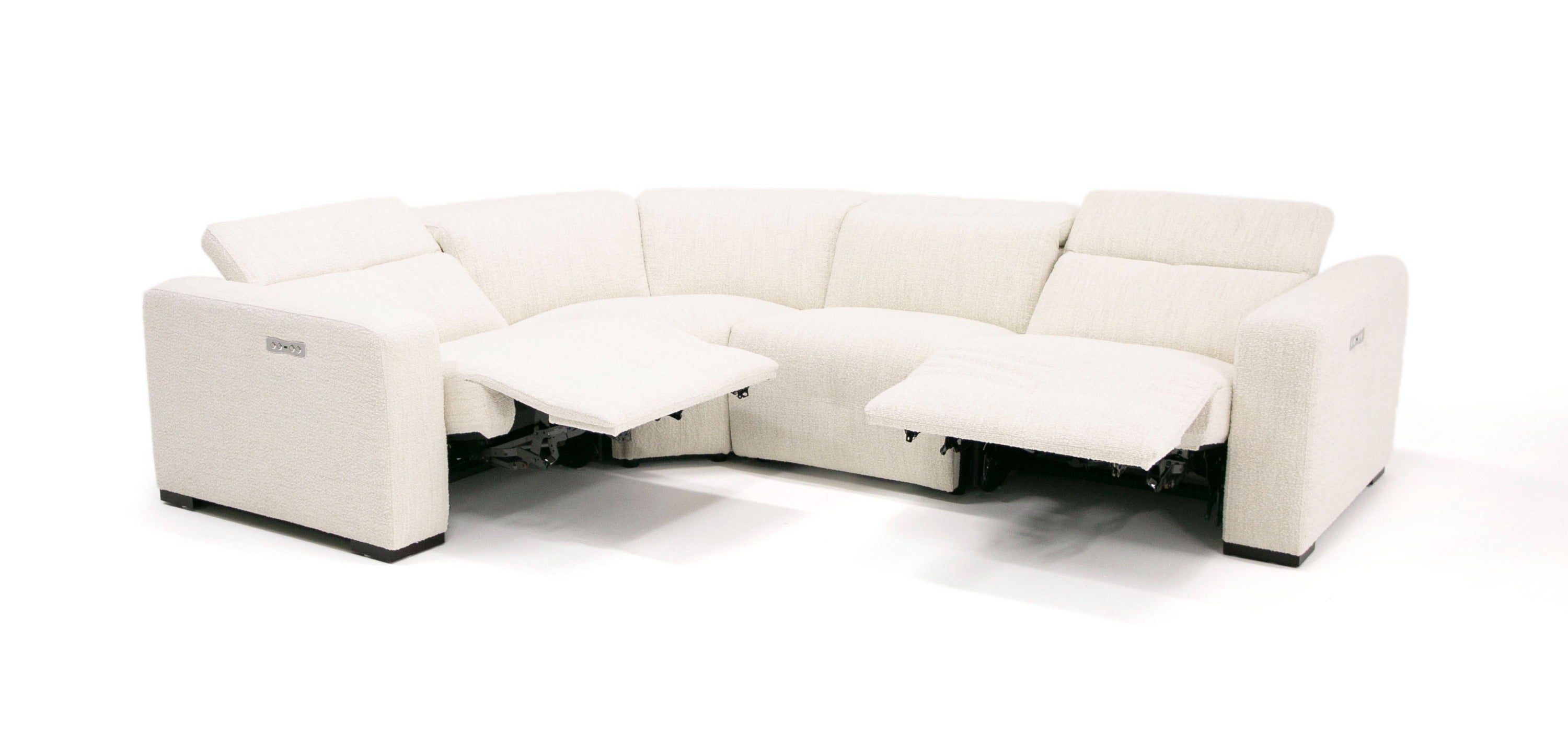 Divani Casa Beck- Contemporary Fabric Sectional Sofa with 3 Recliners-Sectional Sofa-VIG-Wall2Wall Furnishings