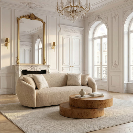 Belinda Modern Fabric 3-Seat Sofa