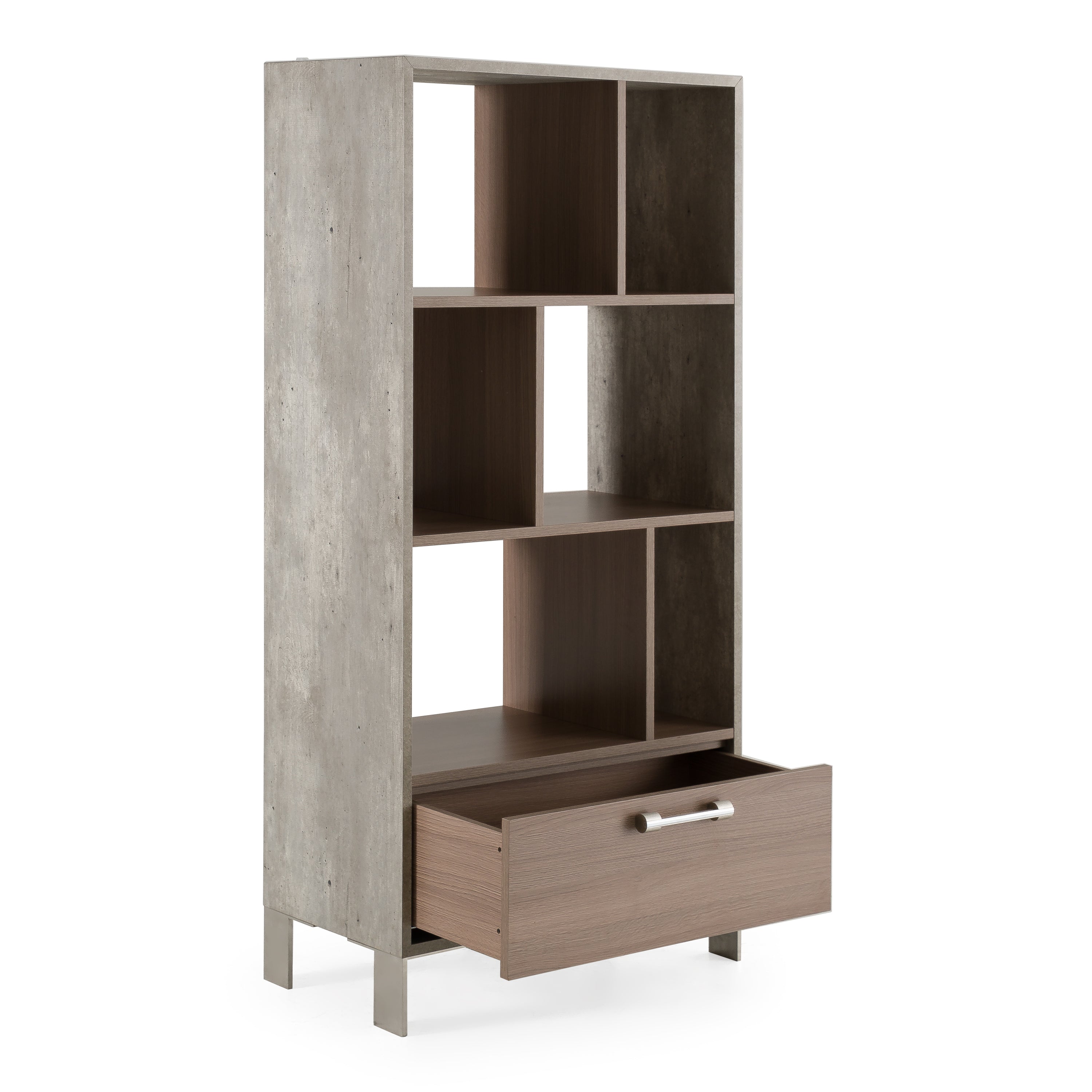 Boston Modern Faux Concrete Bookcase