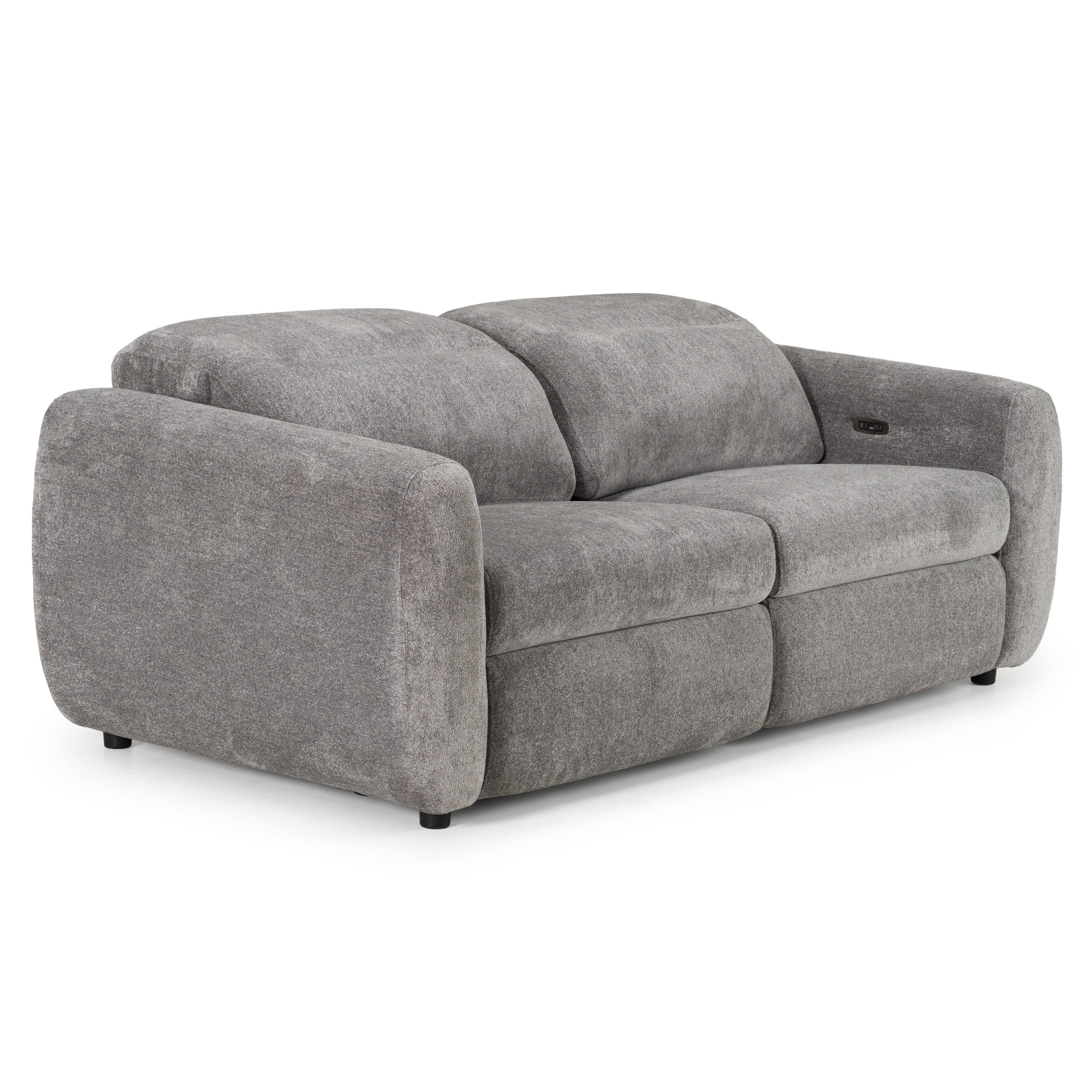Brevig Modern Fabric Sofa w/ 2 Recliners
