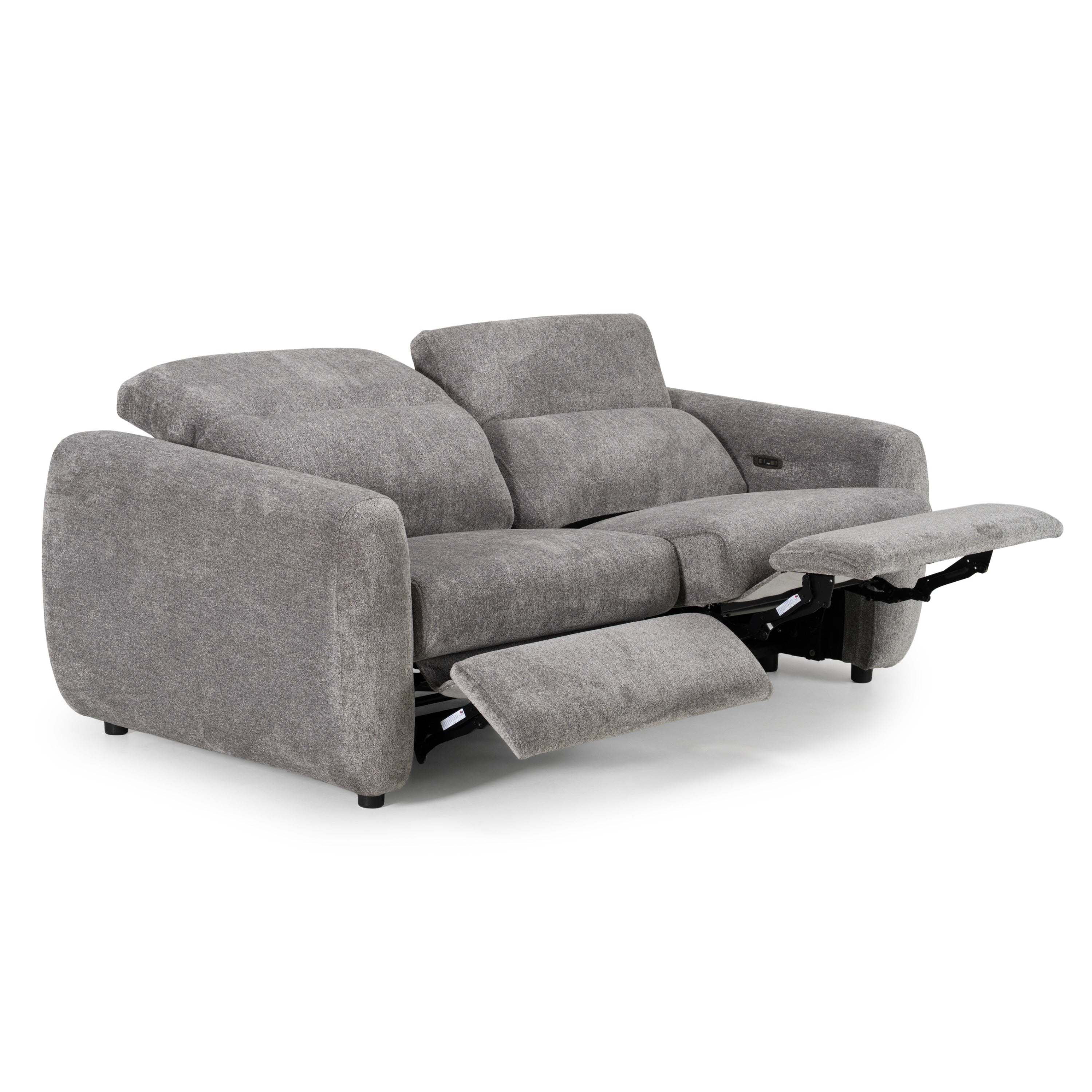 Brevig Modern Fabric Sofa w/ 2 Recliners