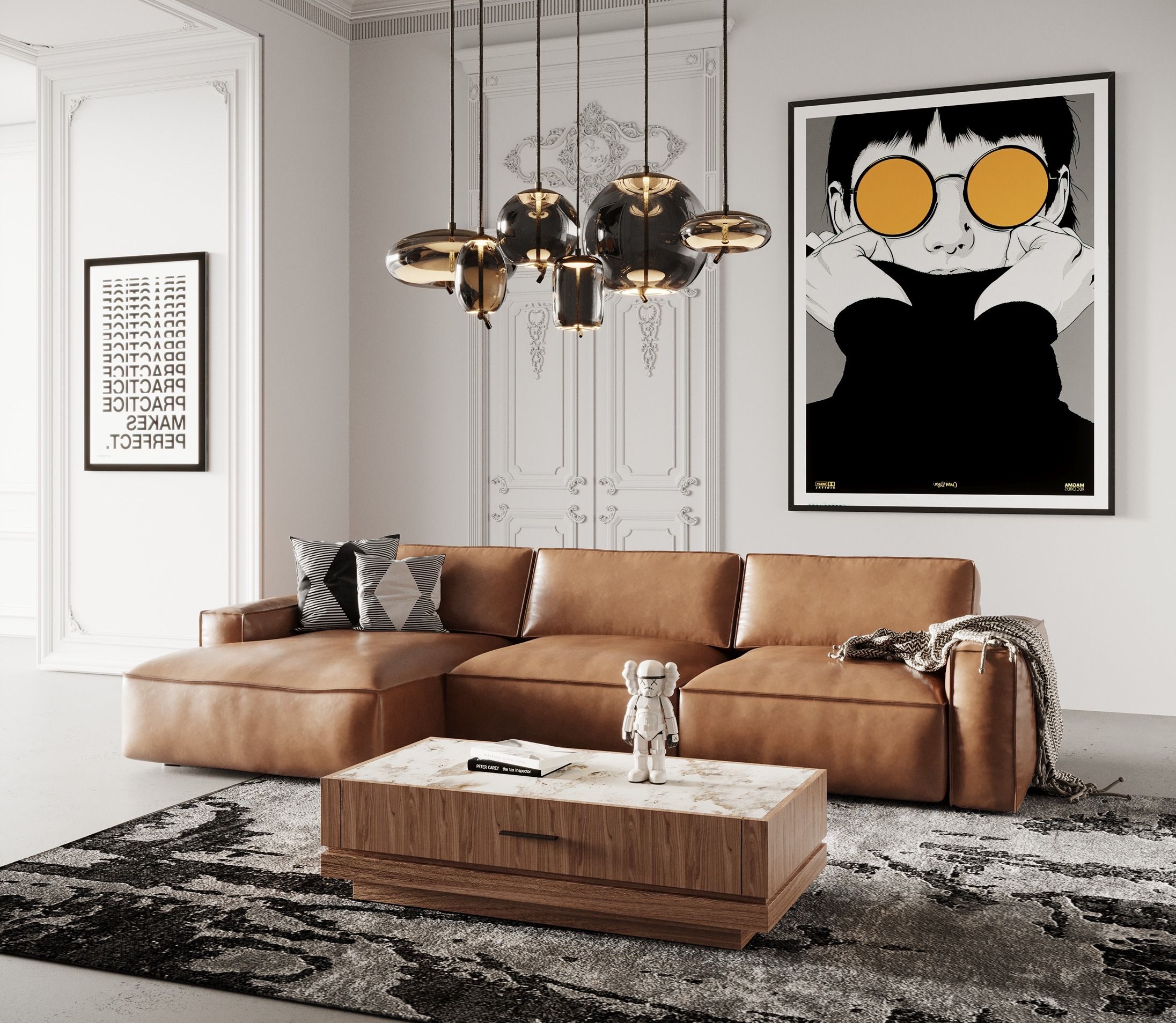 Modrest Cambria - Modern LAF Cognac Leather Sectional Sofa-Sectional Sofa-VIG-Wall2Wall Furnishings