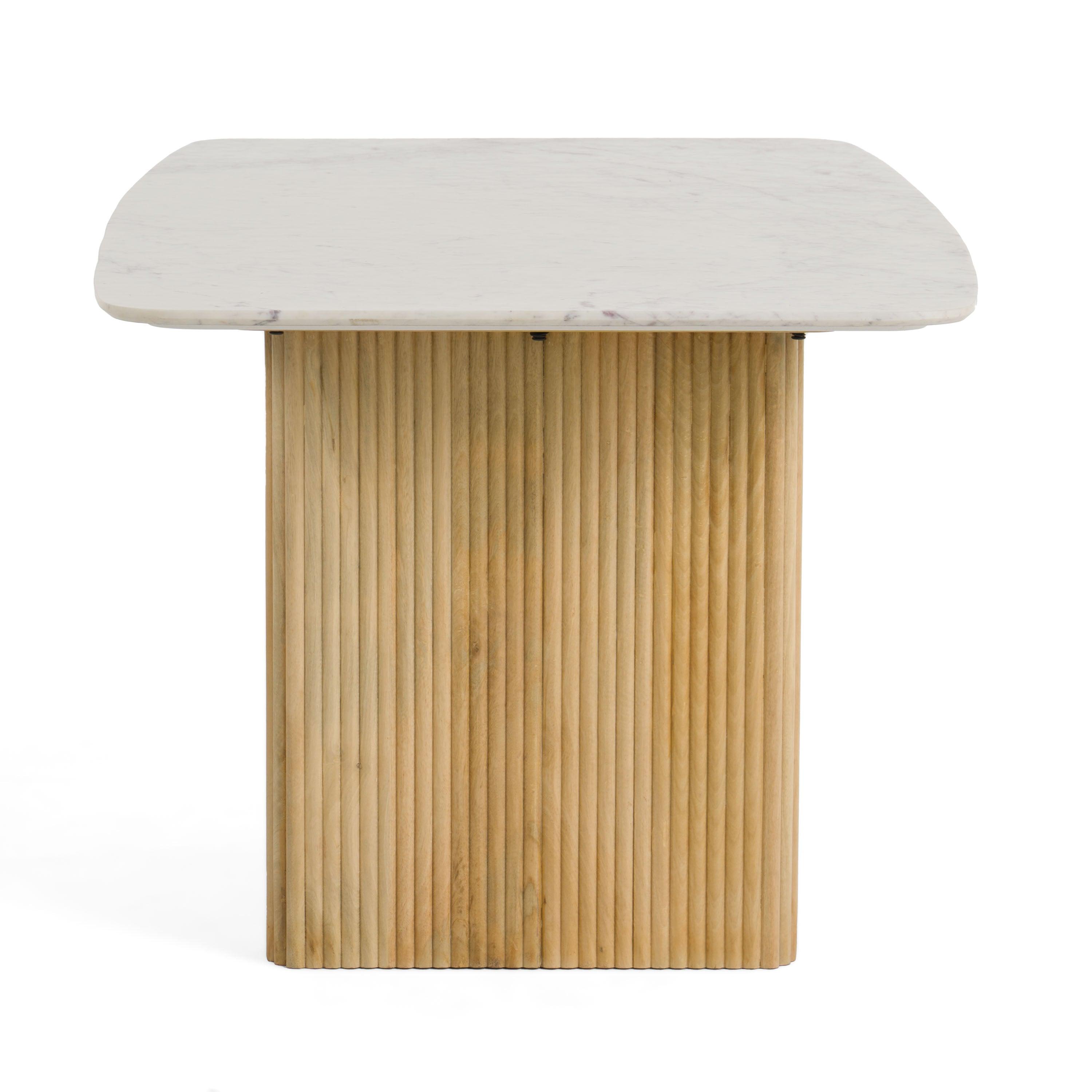 Modrest Cambridge Marble Mango Rectangular Dining Table
