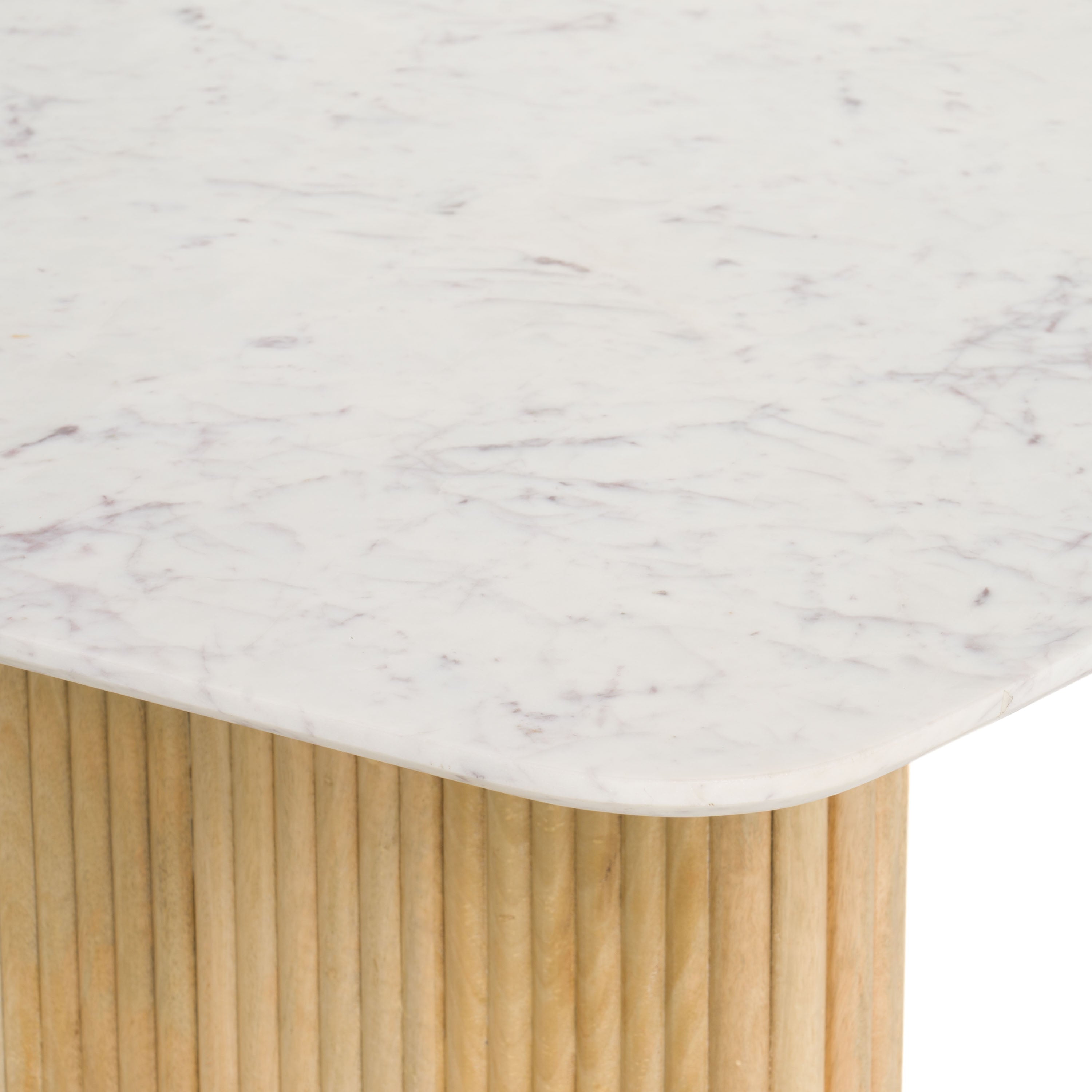 Modrest Cambridge Marble Mango Rectangular Dining Table