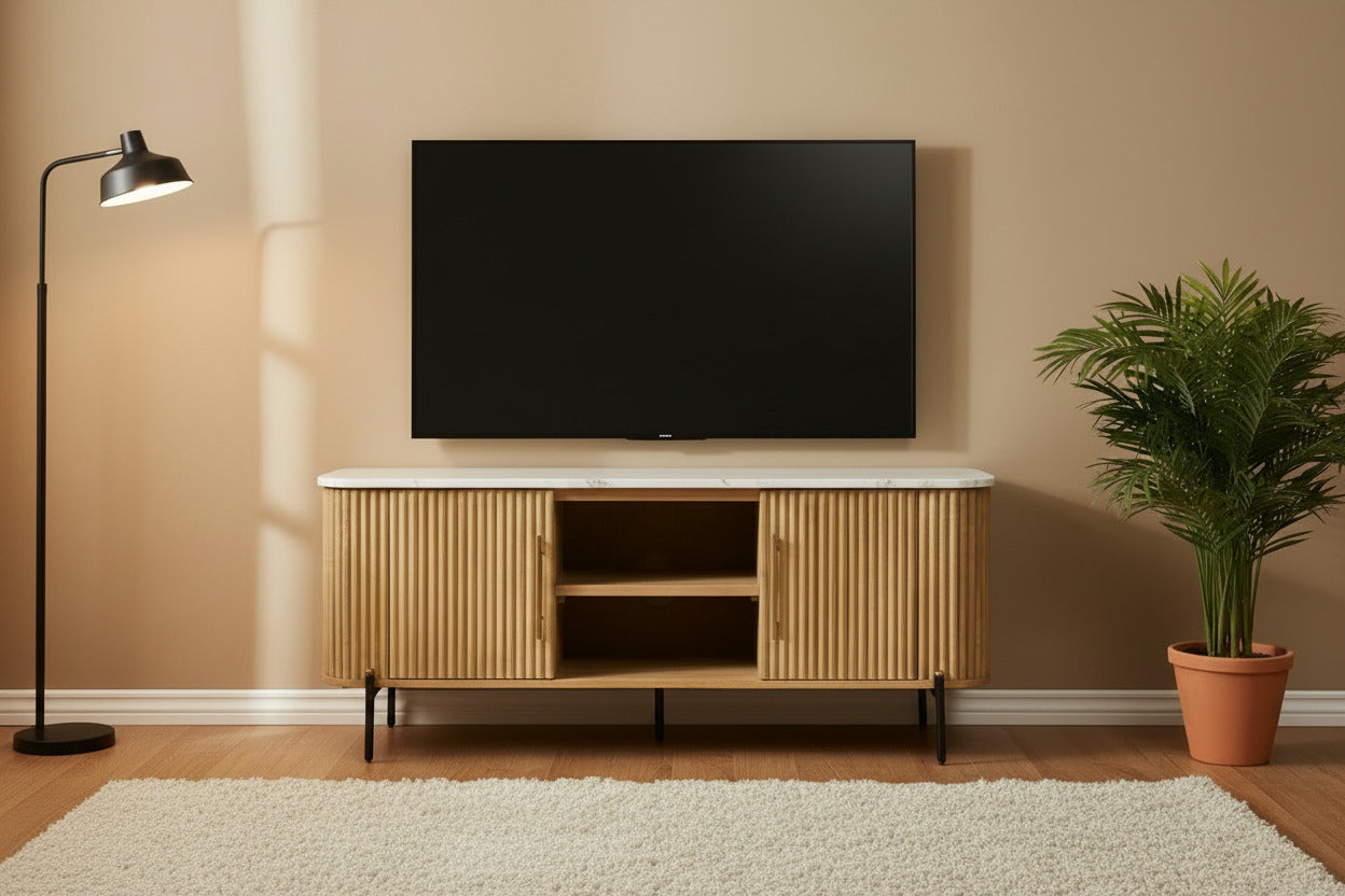 Cambridge Marble and Mango TV Stand