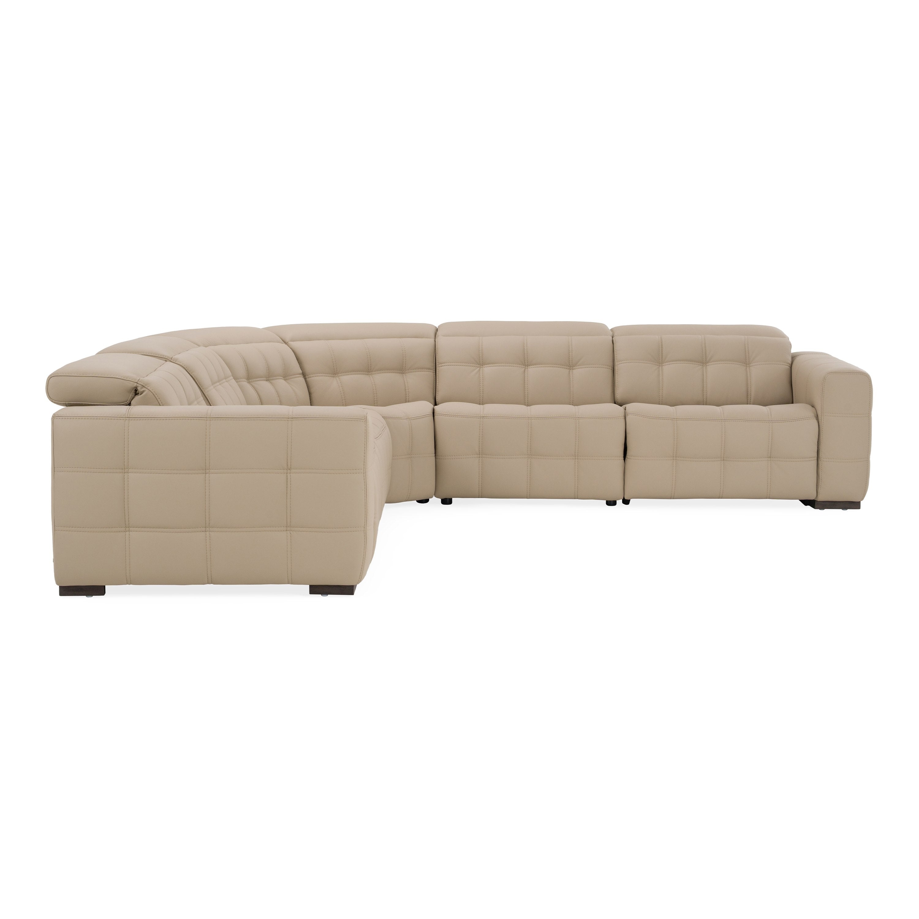 Carney Modern Leather Sectional Sofa and 3 Recliners