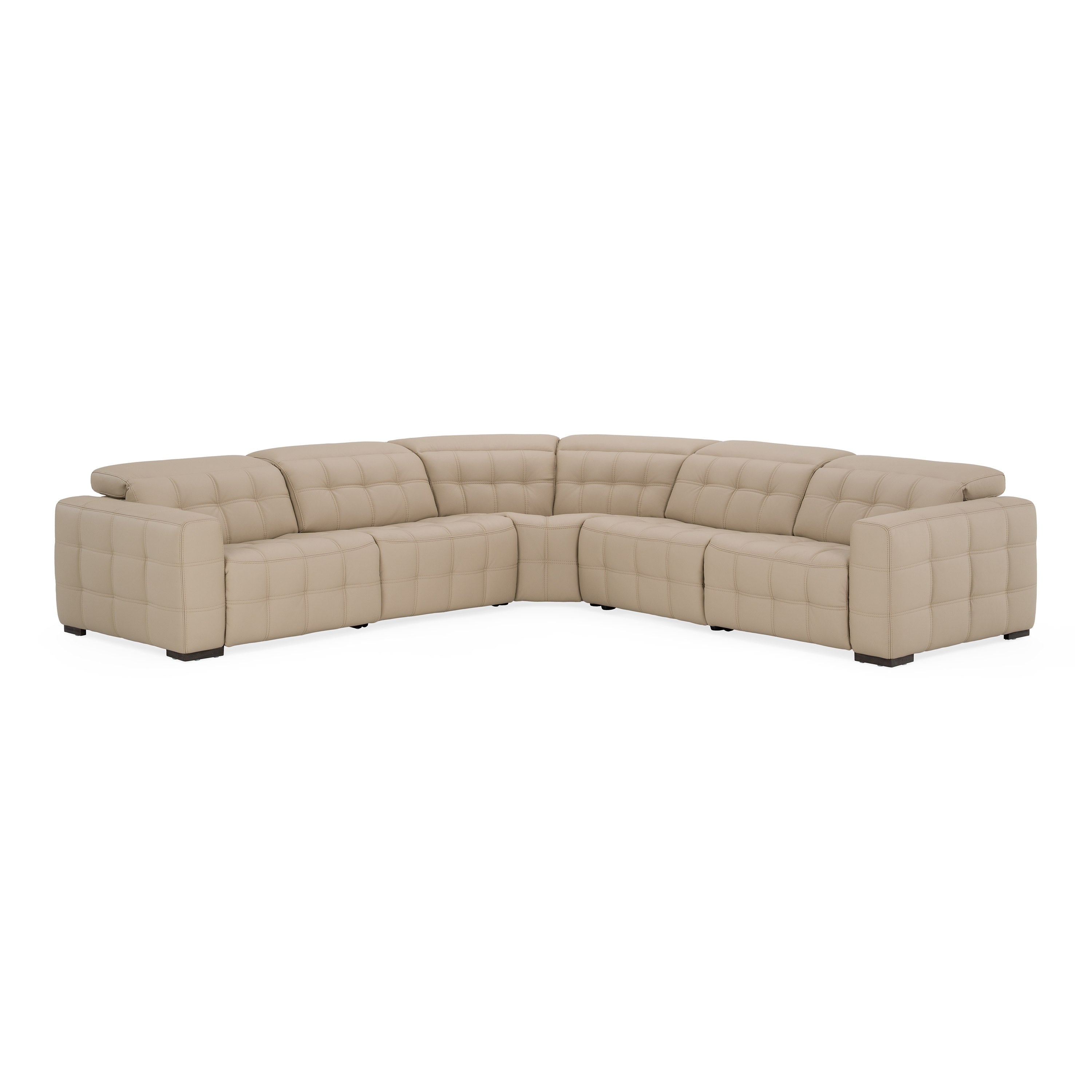 Carney Modern Leather Sectional Sofa and 3 Recliners