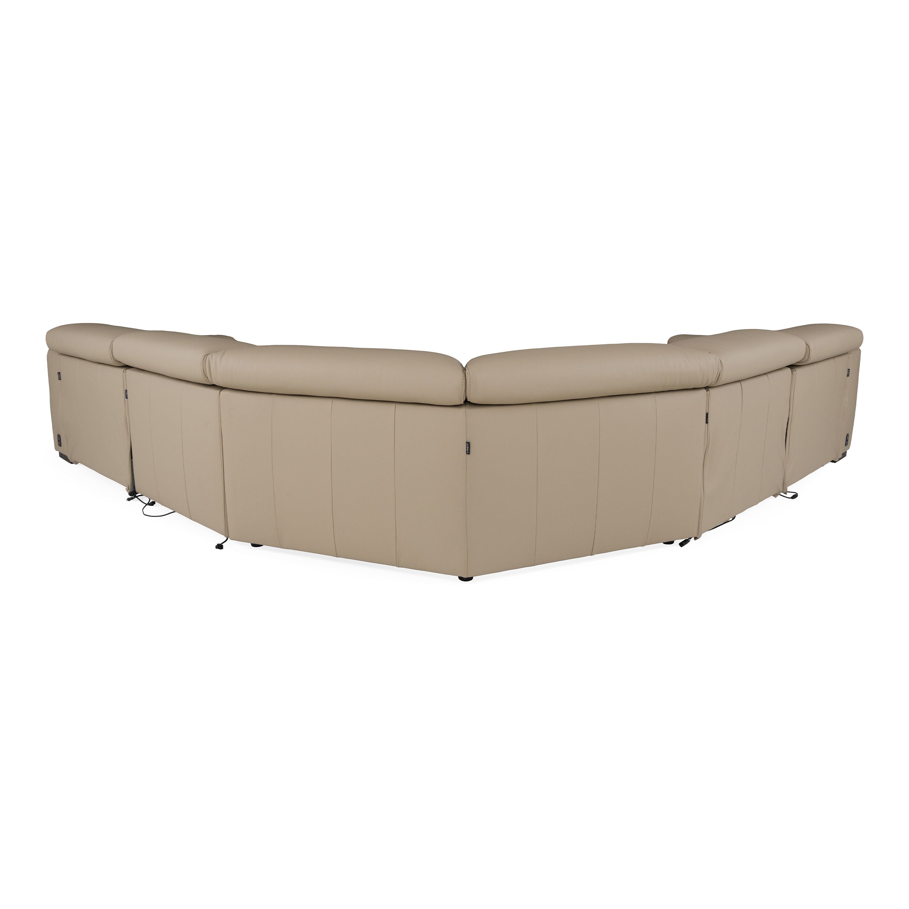 Carney Modern Leather Sectional Sofa and 3 Recliners